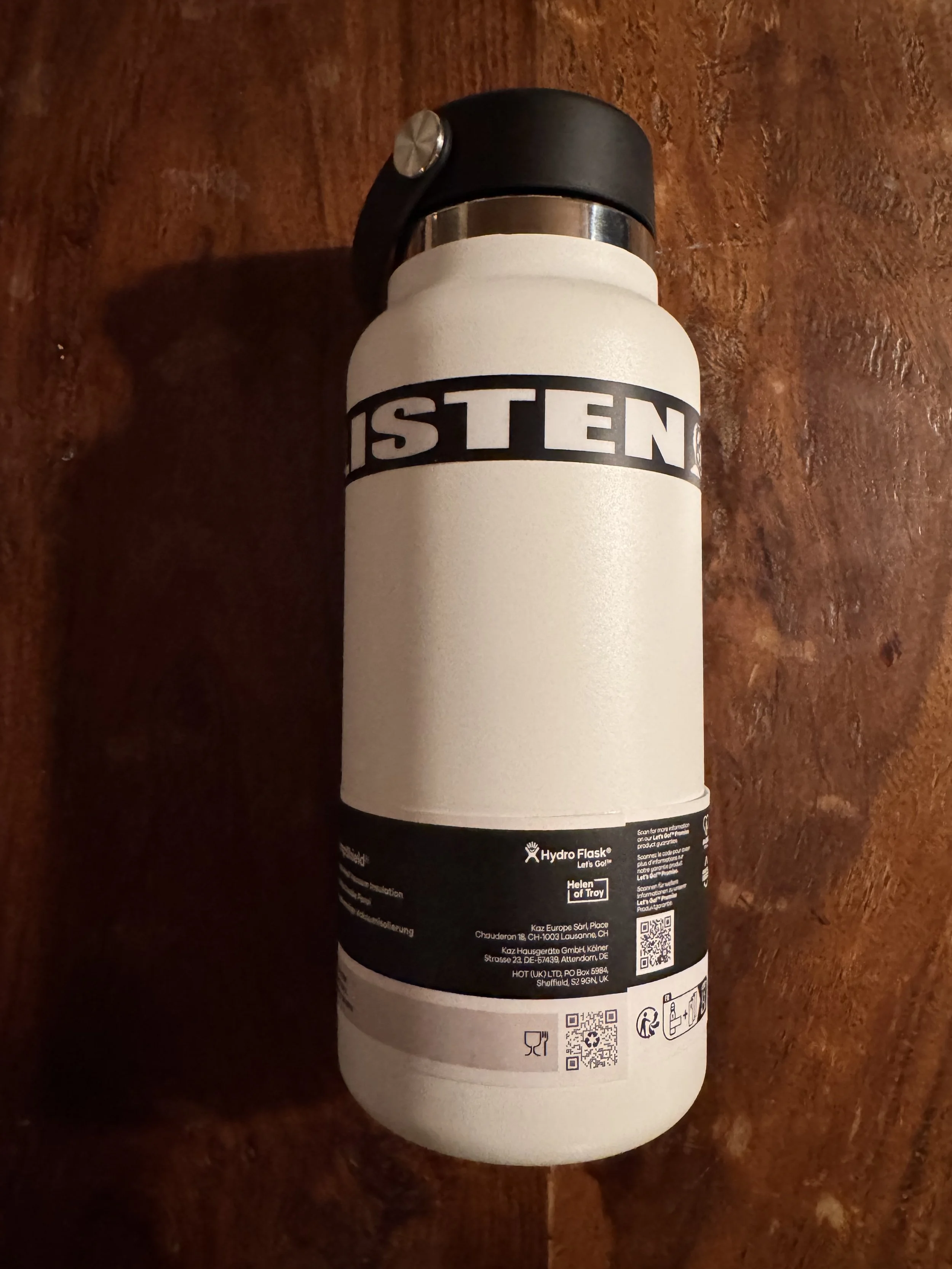 LISTEN STICKER HYDROFLASK - Garage Sale