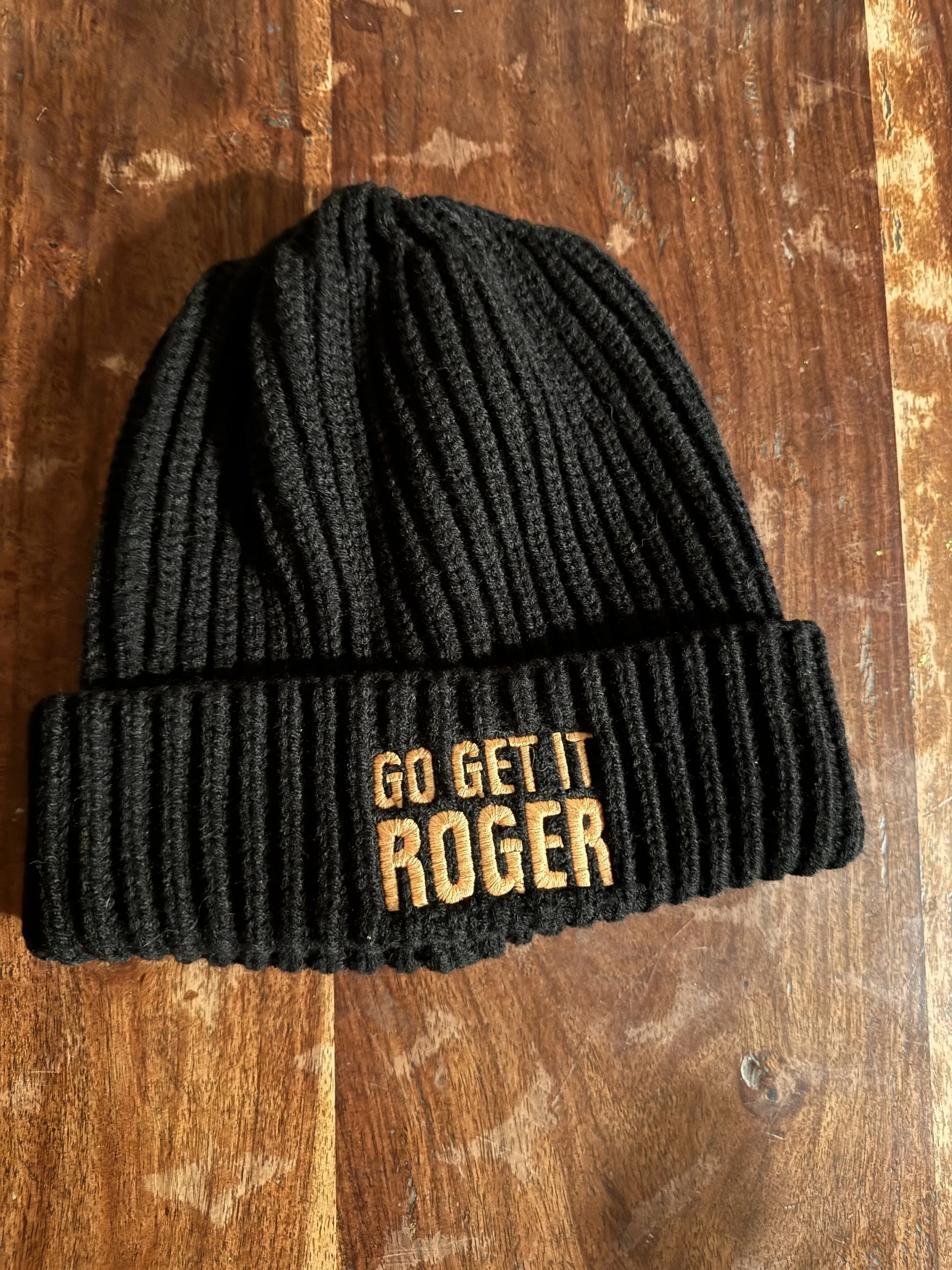 GO GET IT ROGER Cuffed Wool Beanie - Garage Sale