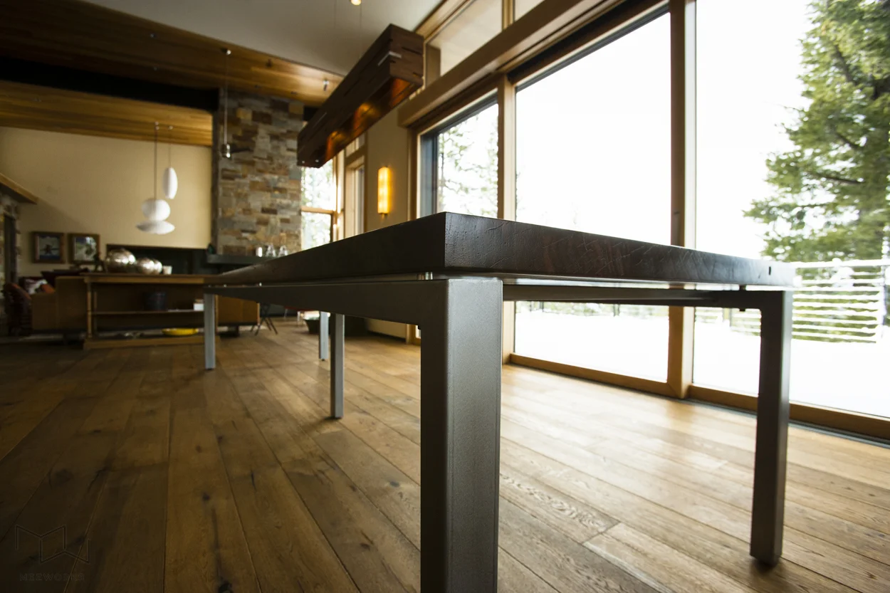 Custom Dining Table Modern Walnut Slab