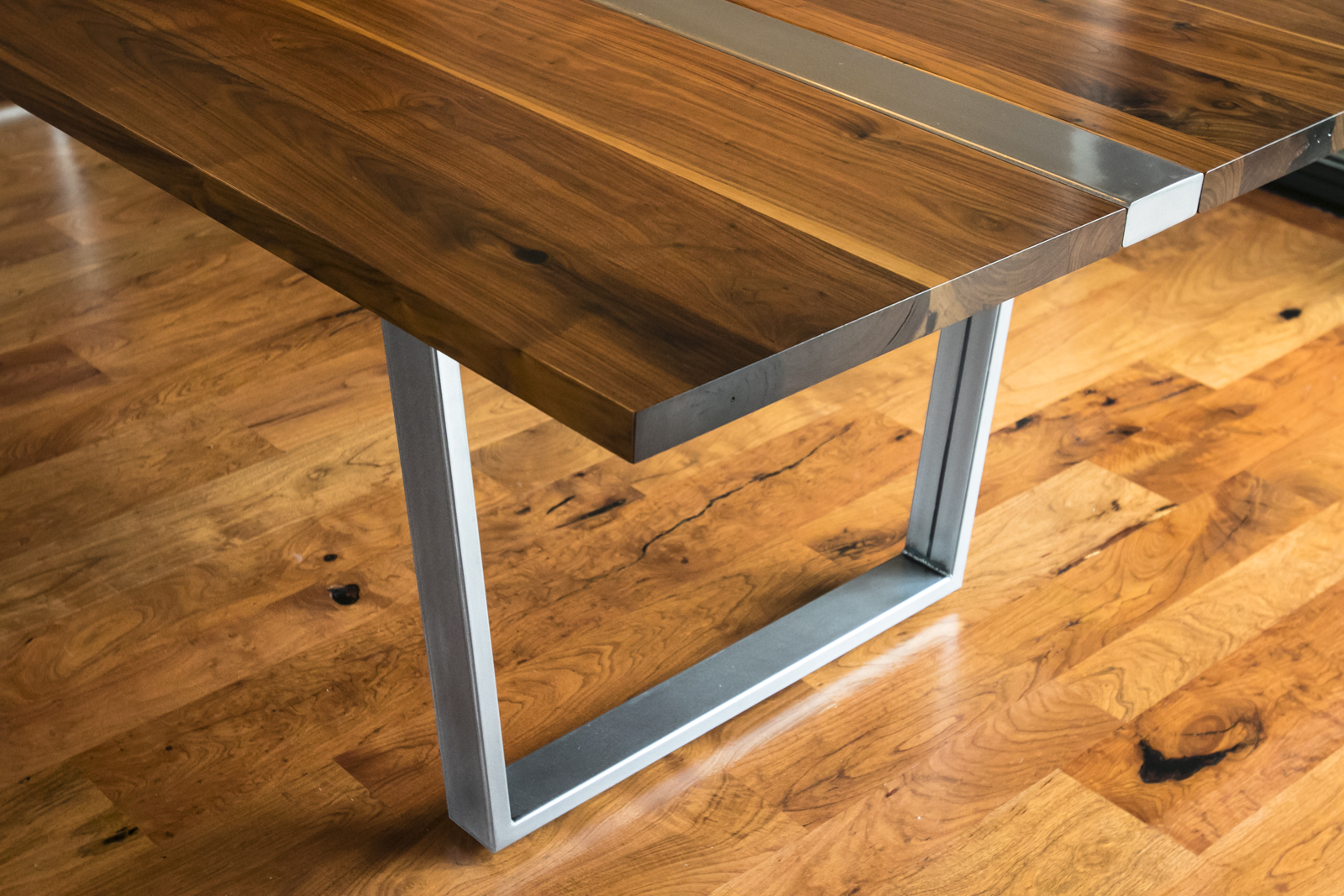 Custom Dining Table Wood and Steel