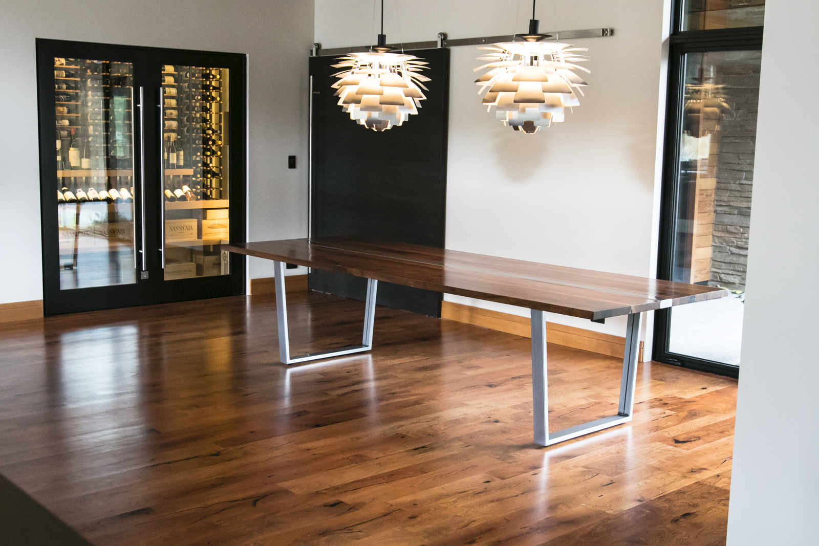 Custom Dining Table Wood and Steel