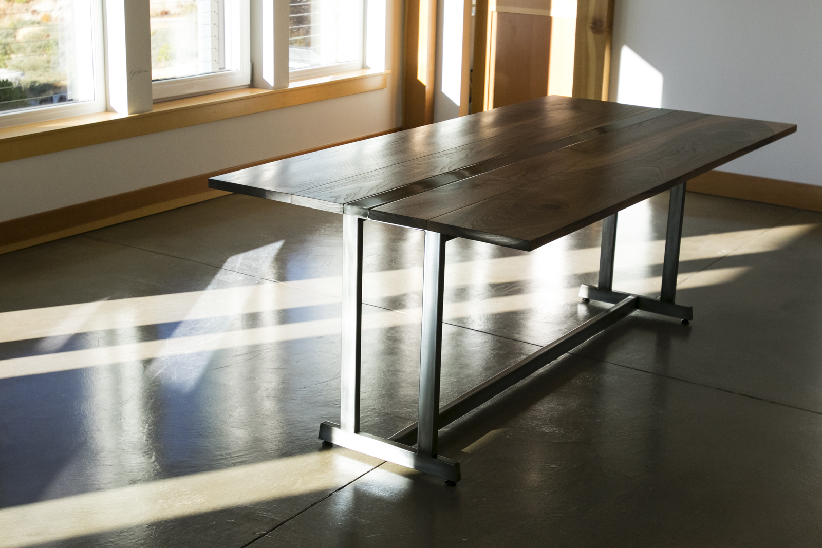 Custom Dining Table Modern Drop Leaf