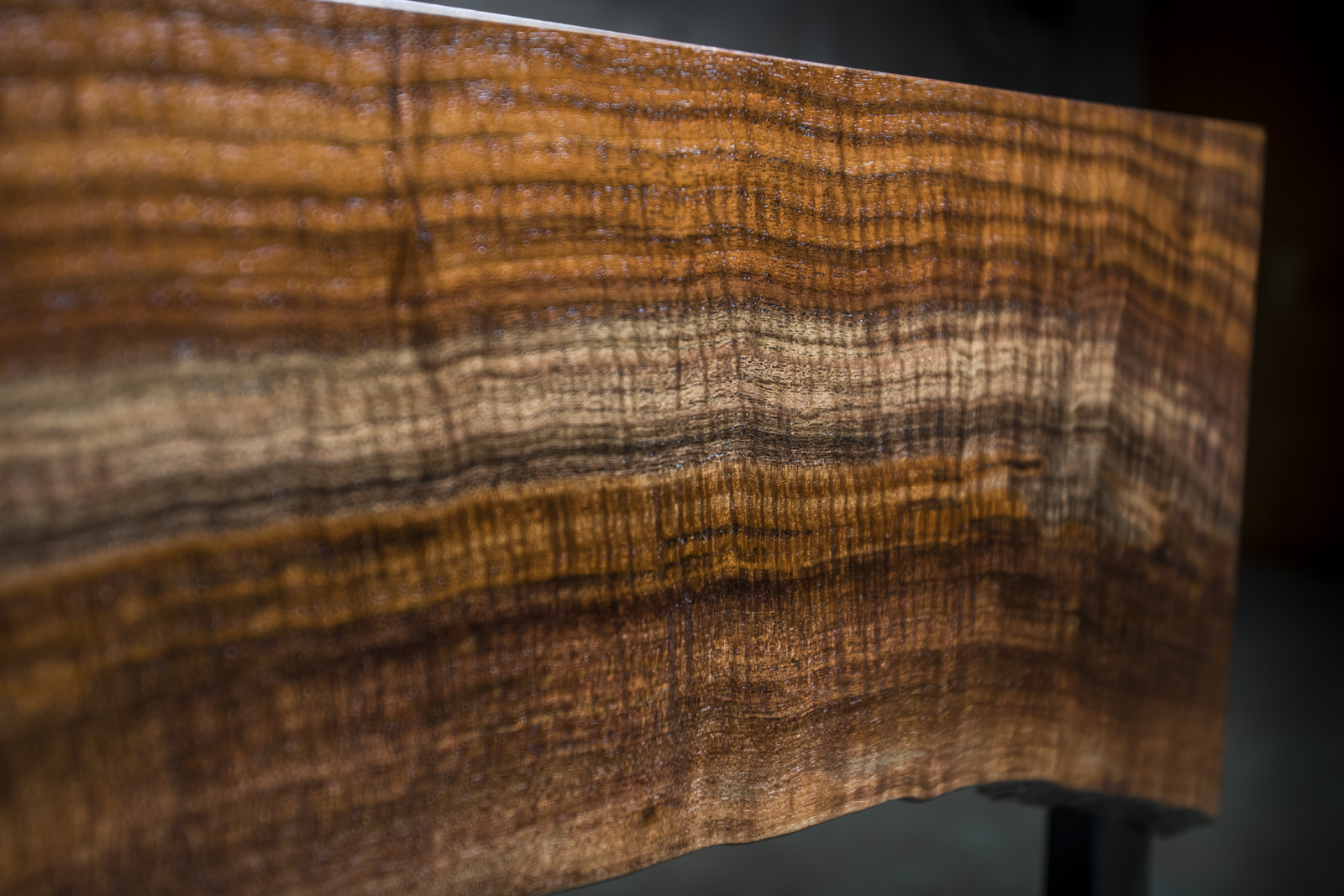 Custom Live Edge Console Table