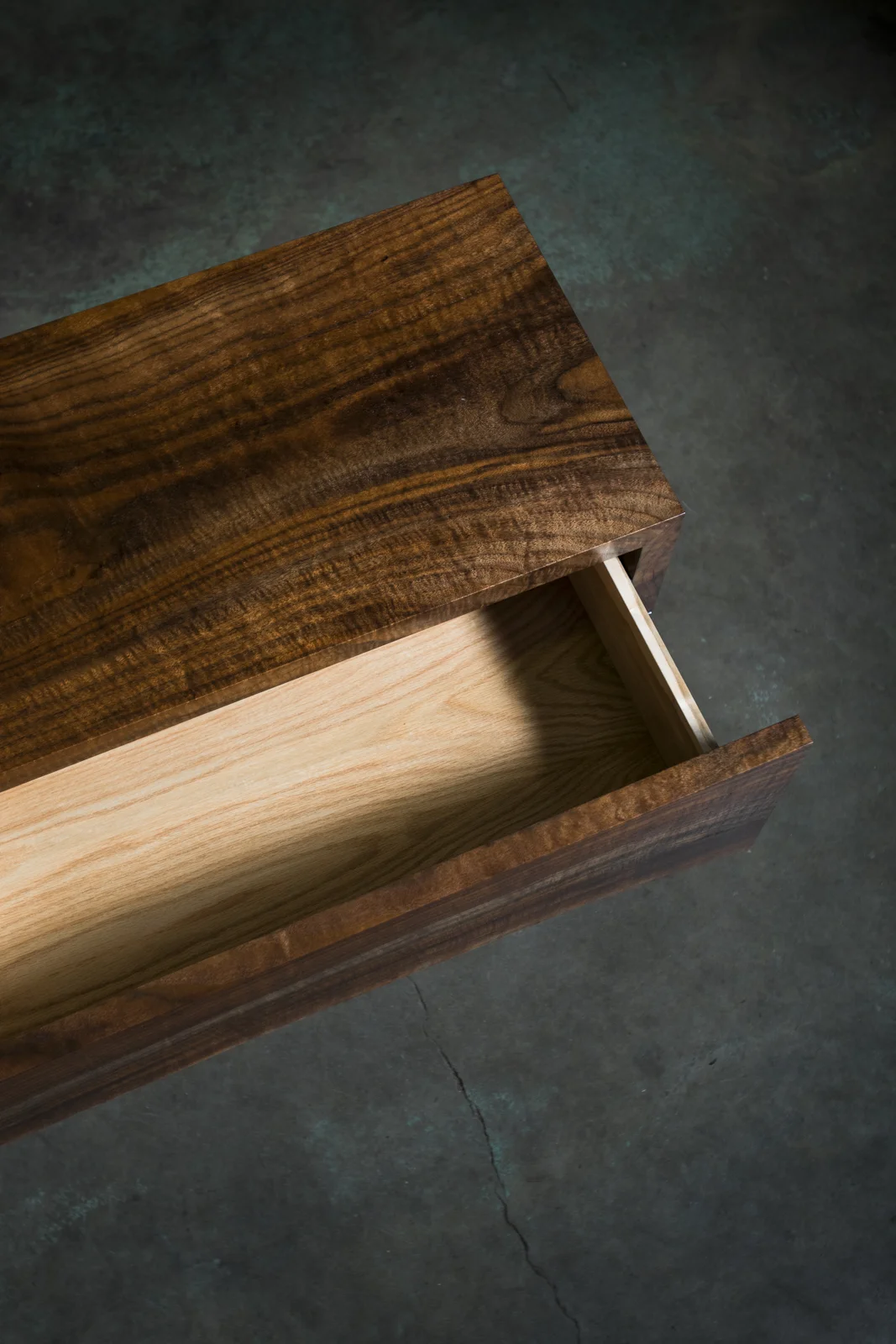 'Woodridge' Live Edge Walnut Console Table // "Waterfall" Sides and