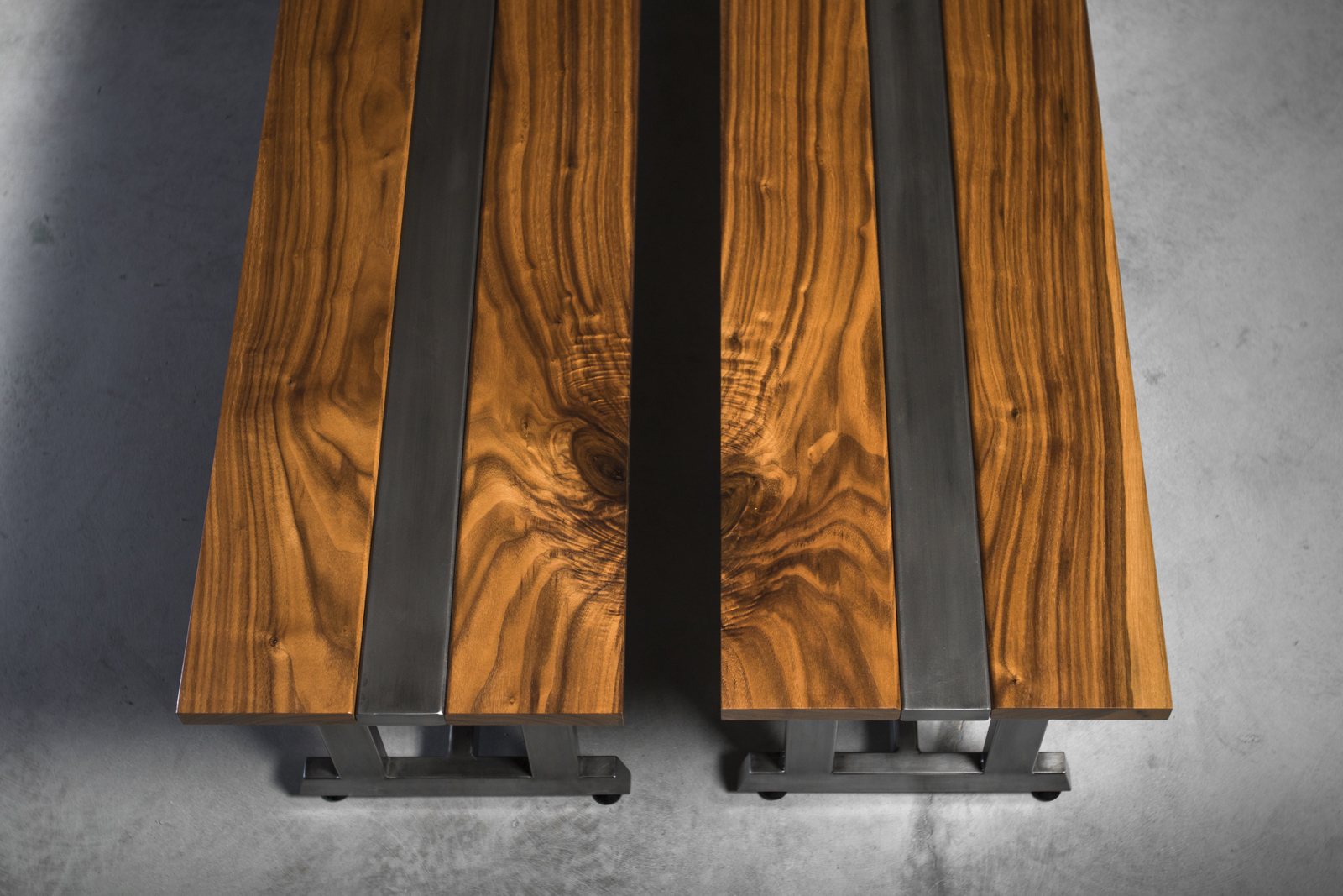 Custom Bench Modern Wood and Steel