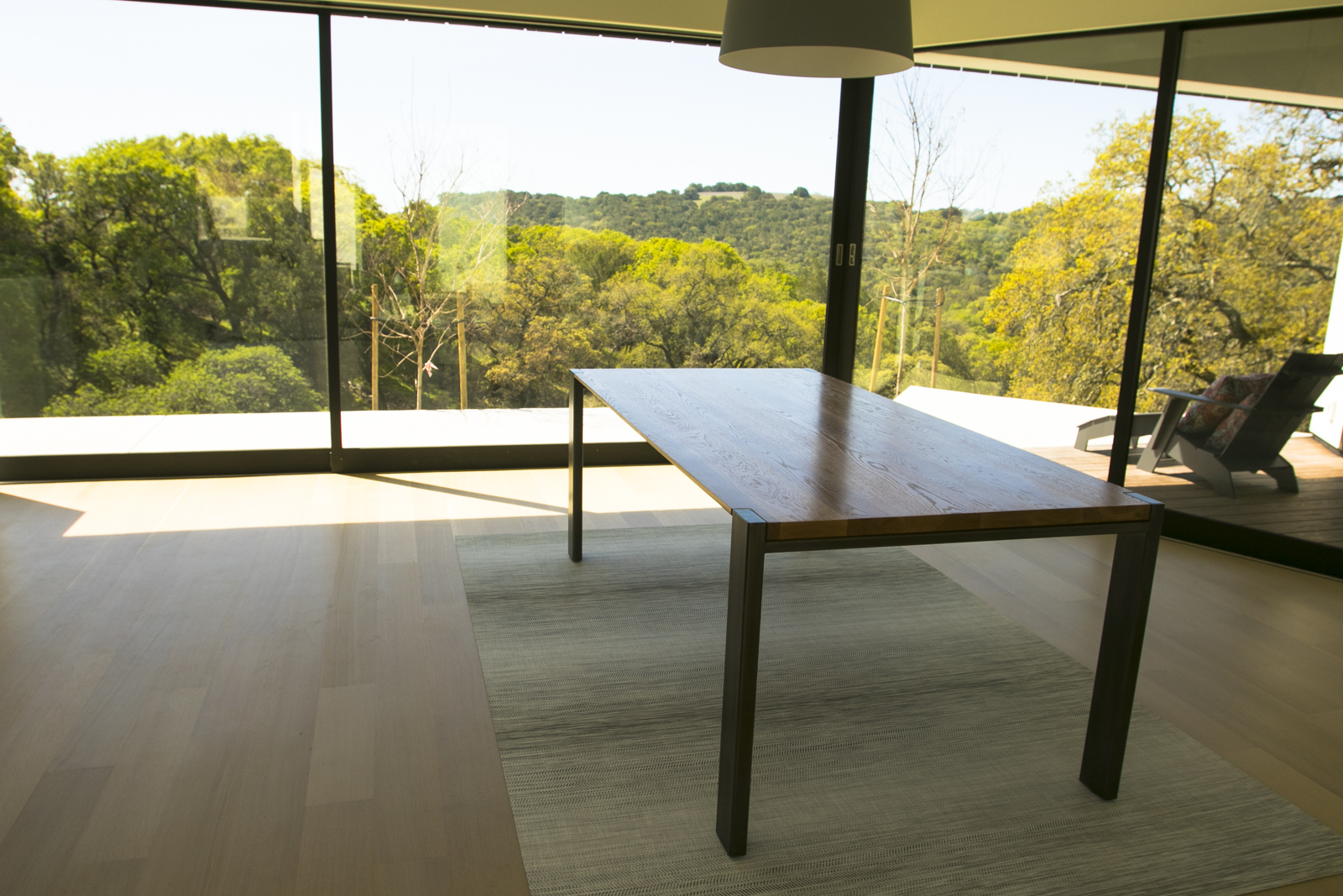 Custom Dining Table Modern Parsons Base