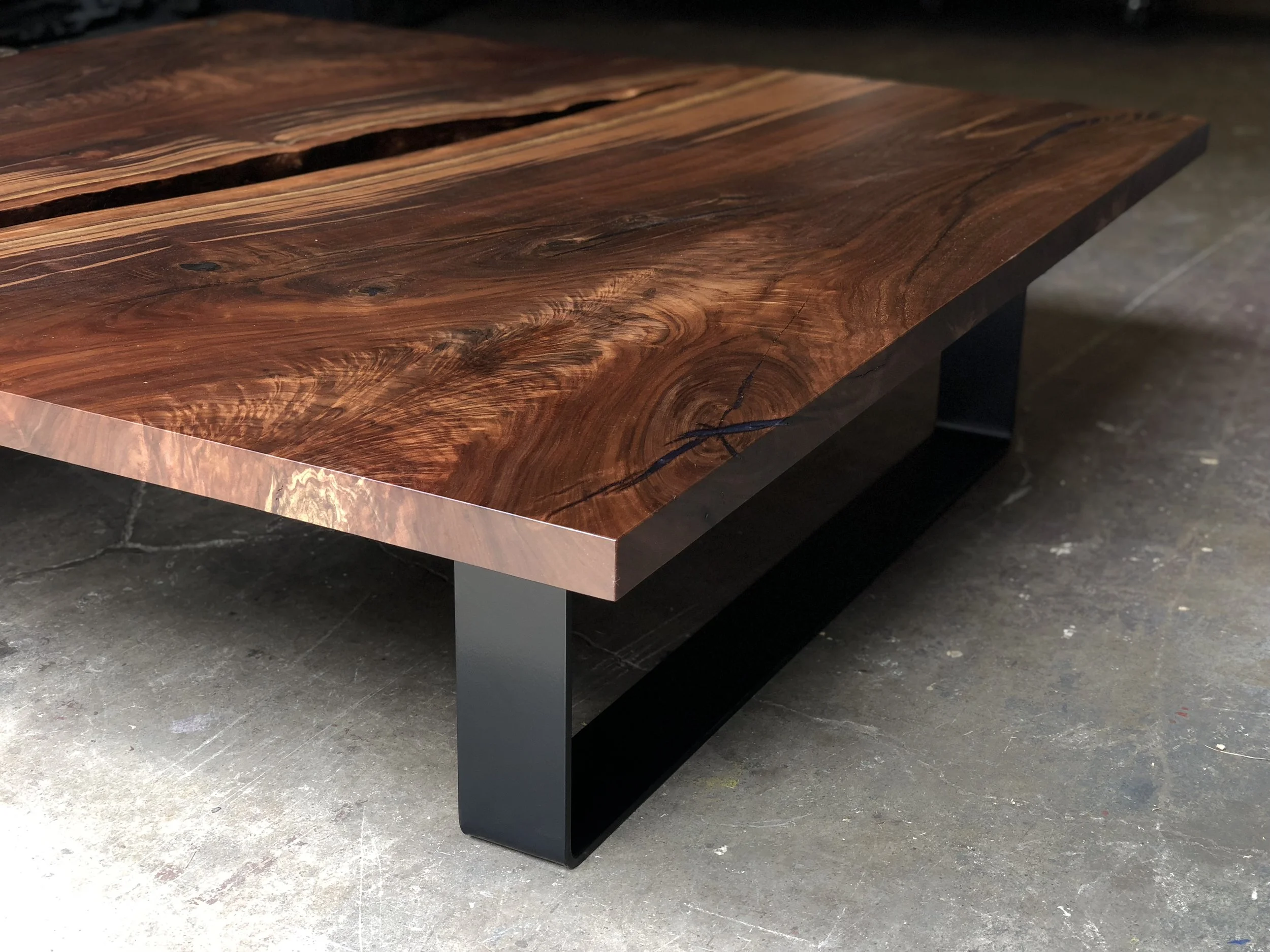 live edge slab coffee table