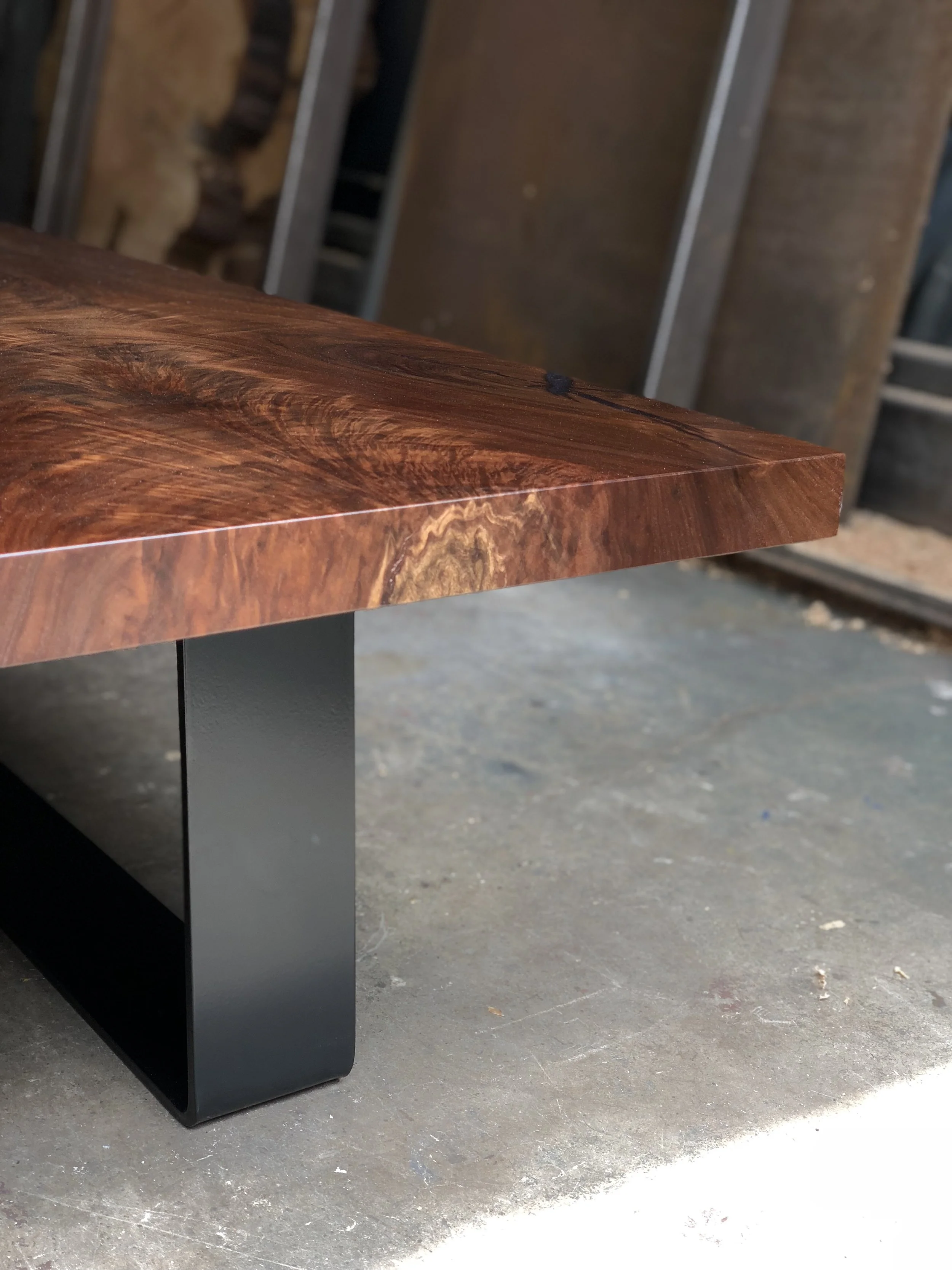 live edge slab coffee table