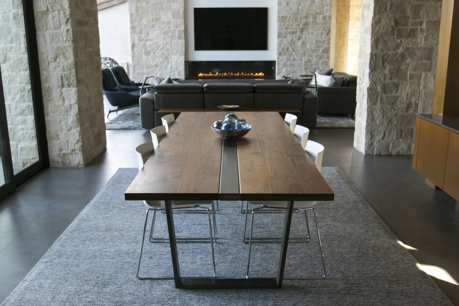 Custom Dining Table Wood and Steel