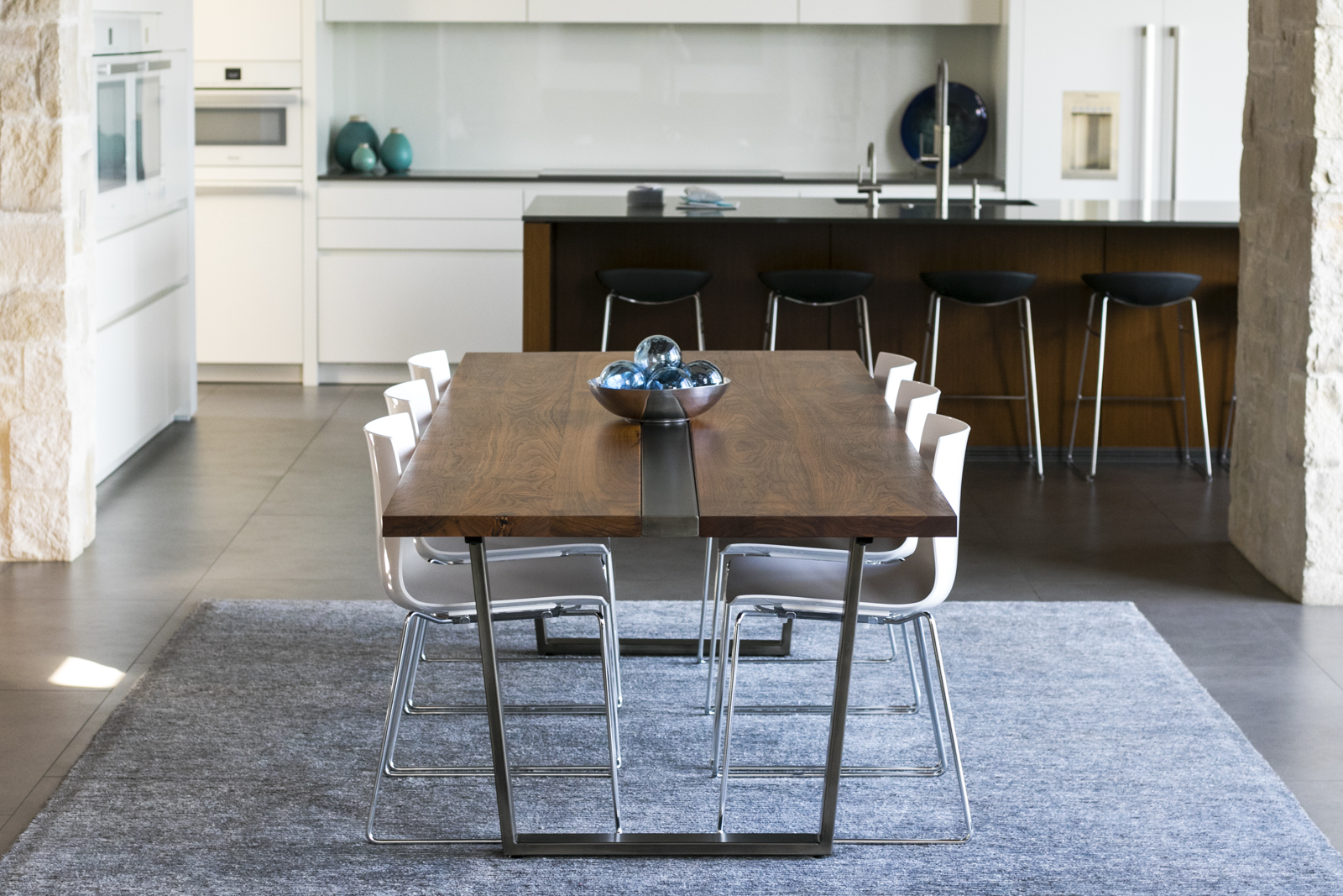 Custom Dining Table Wood and Steel