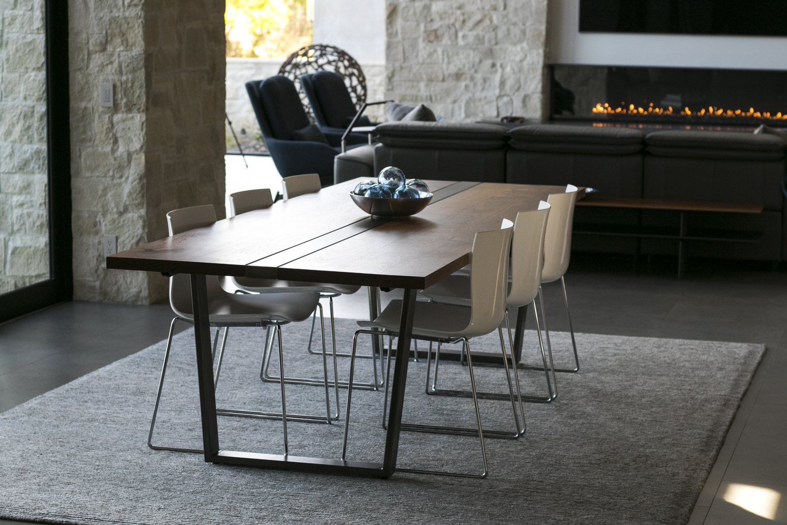 Custom Dining Table Wood and Steel