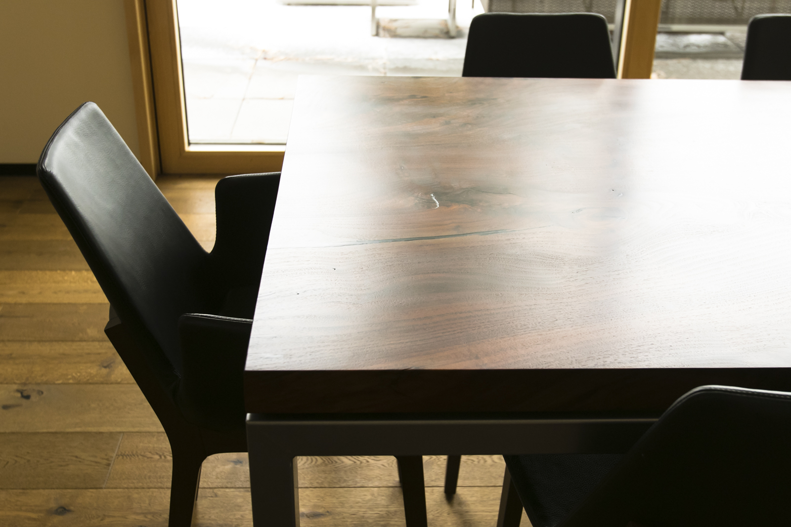 Custom Dining Table Modern Walnut Slab