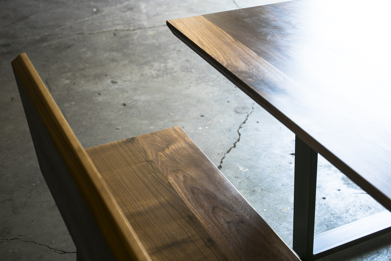 Custom Dining Table and Bench Set