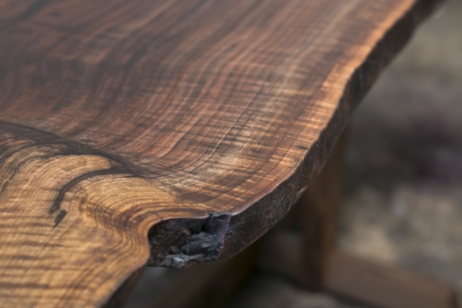 Custom Live Edge Dining Table Solid Wood Trestle Base