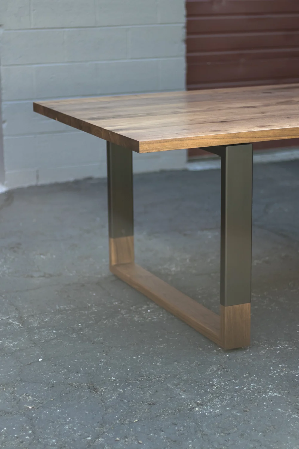 Custom Wood And Steel Table Big Coffee Table #baumsfurniture