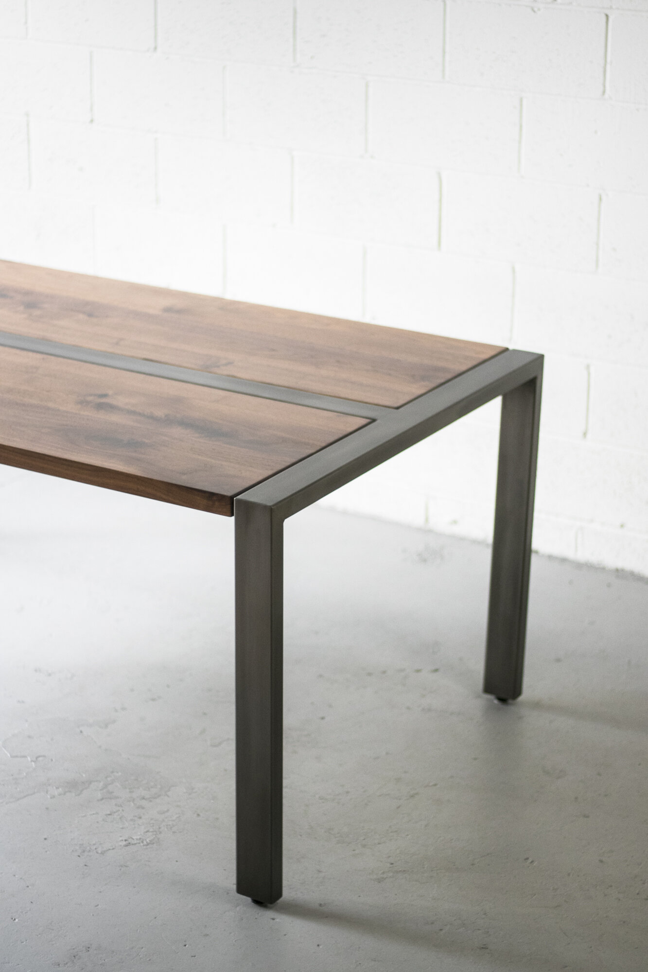 custom expandable walnut parsons dining table