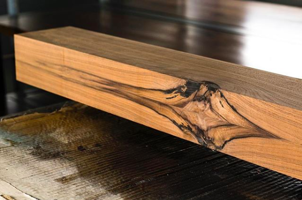 Custom Walnut Fireplace Mantle