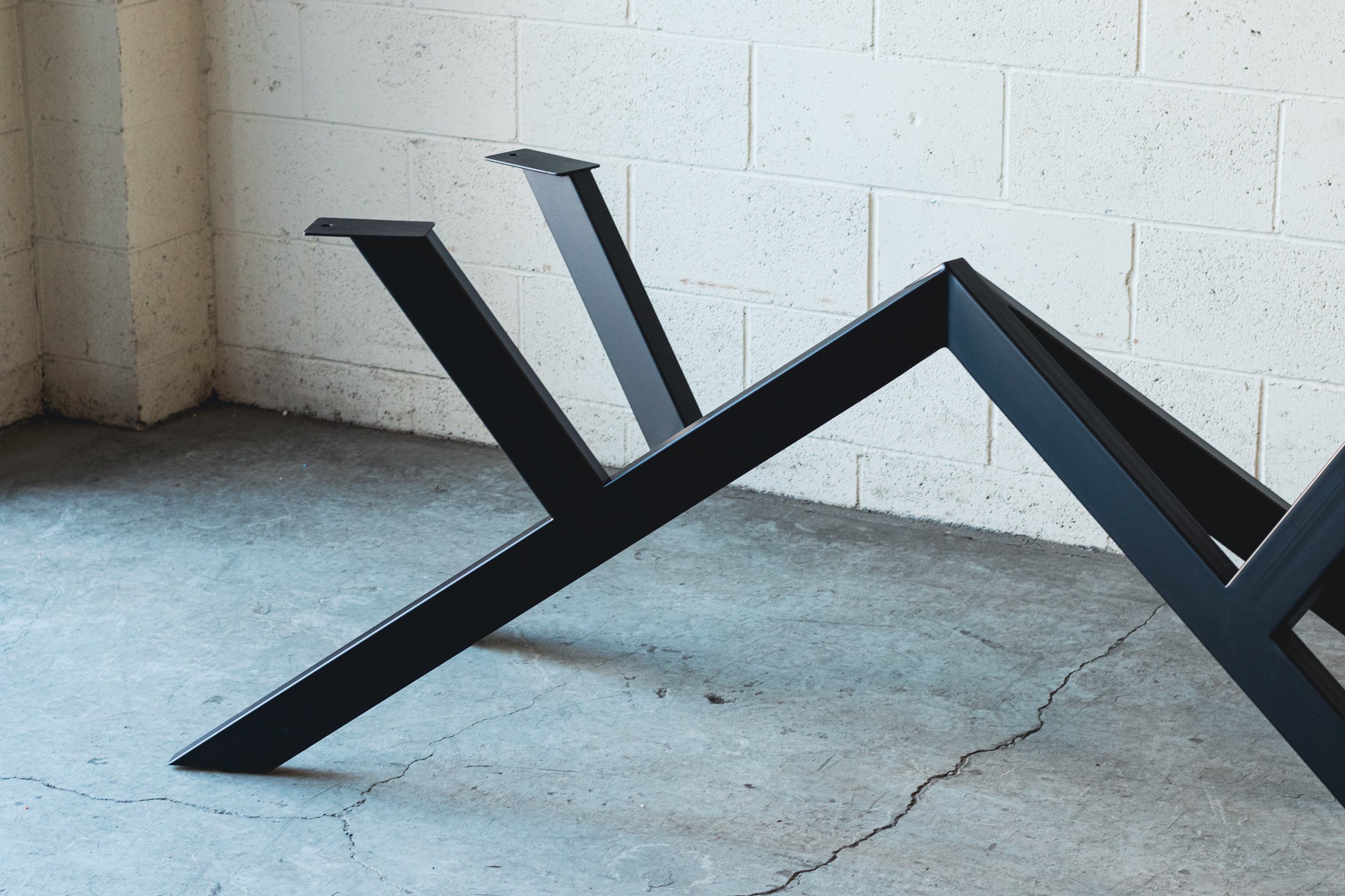 custom metal pedestal table base bay area