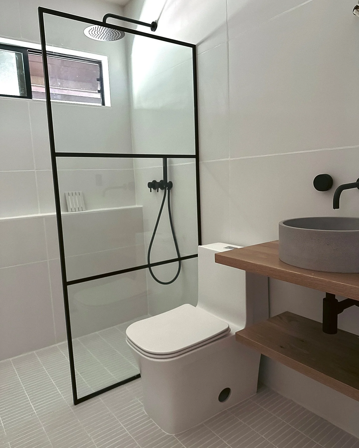 The main floor bathroom remodel is nearly complete! 

We knew that the old bathroom was in bad condition, but had no idea the studs were completely rotten on the exterior wall from a leak in the original soap niche. Maybe it would&rsquo;ve helped if 