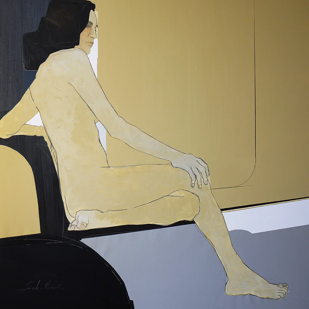 ATHENA - 175 x 170 cm Greek Goddess of wisdom, war, strategy and heroic endeavour. Stephanie Hoppen Gallery