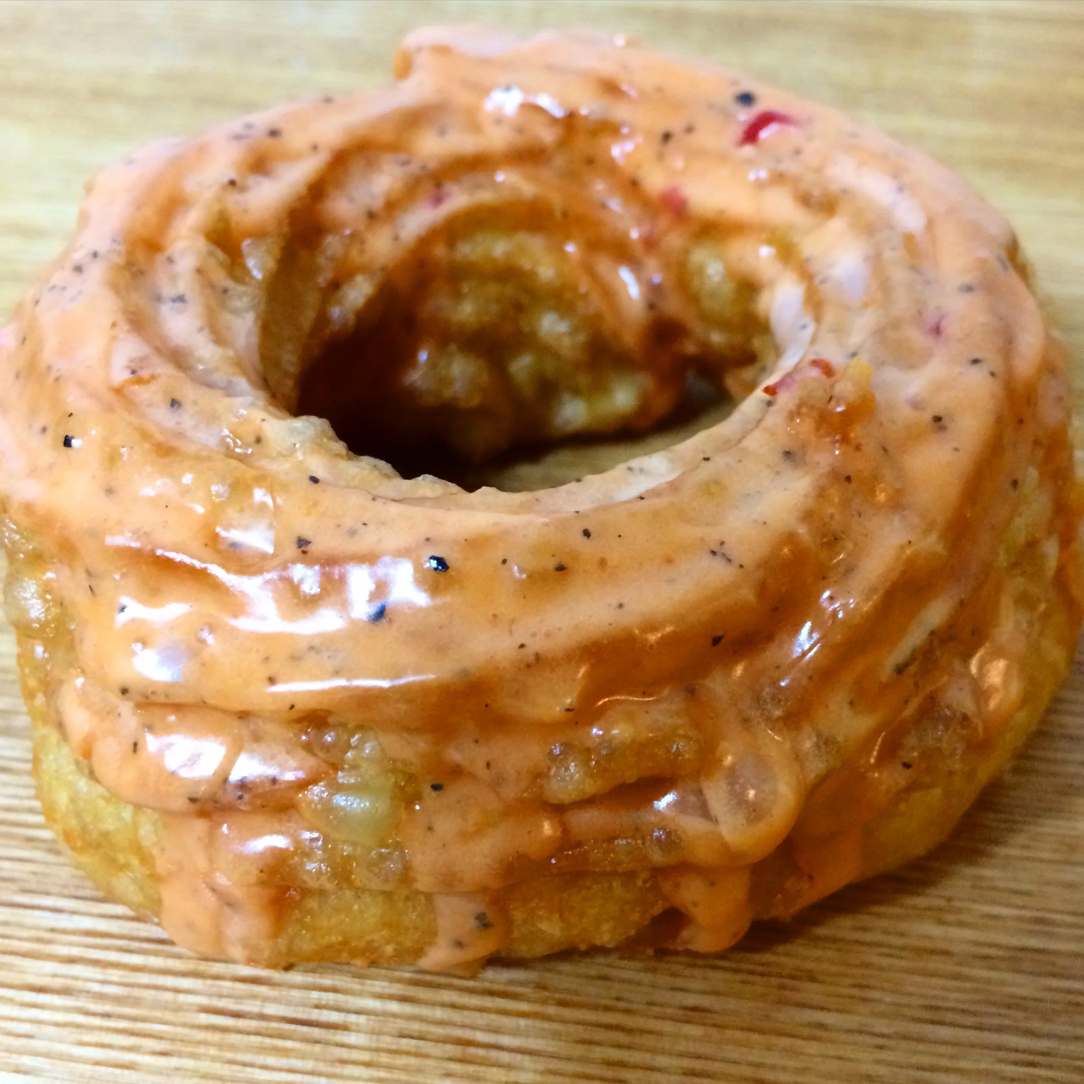 five spice cruller with thai tea glaze