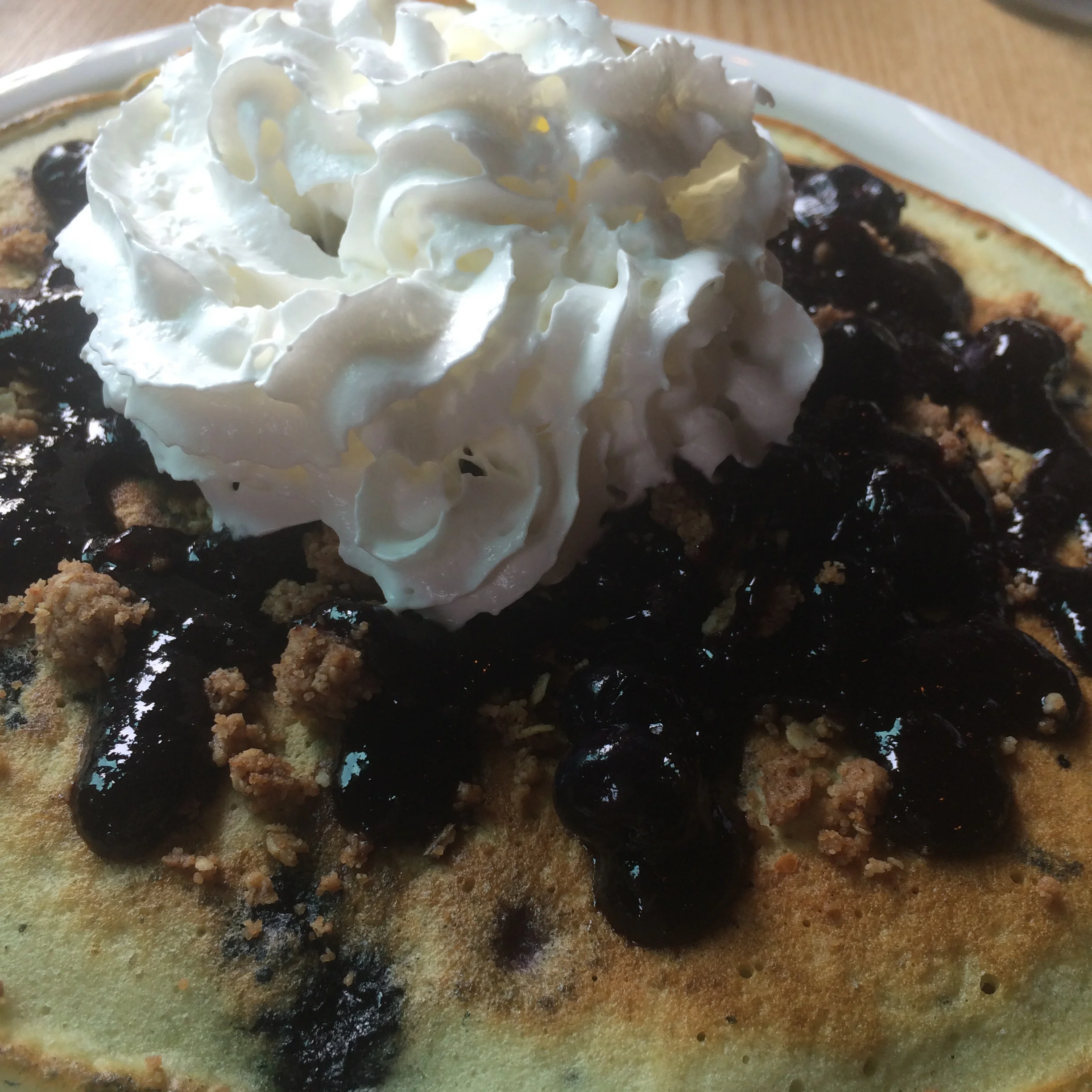 Blueberry pancake Left Coast Burgers Itaewon Seoul