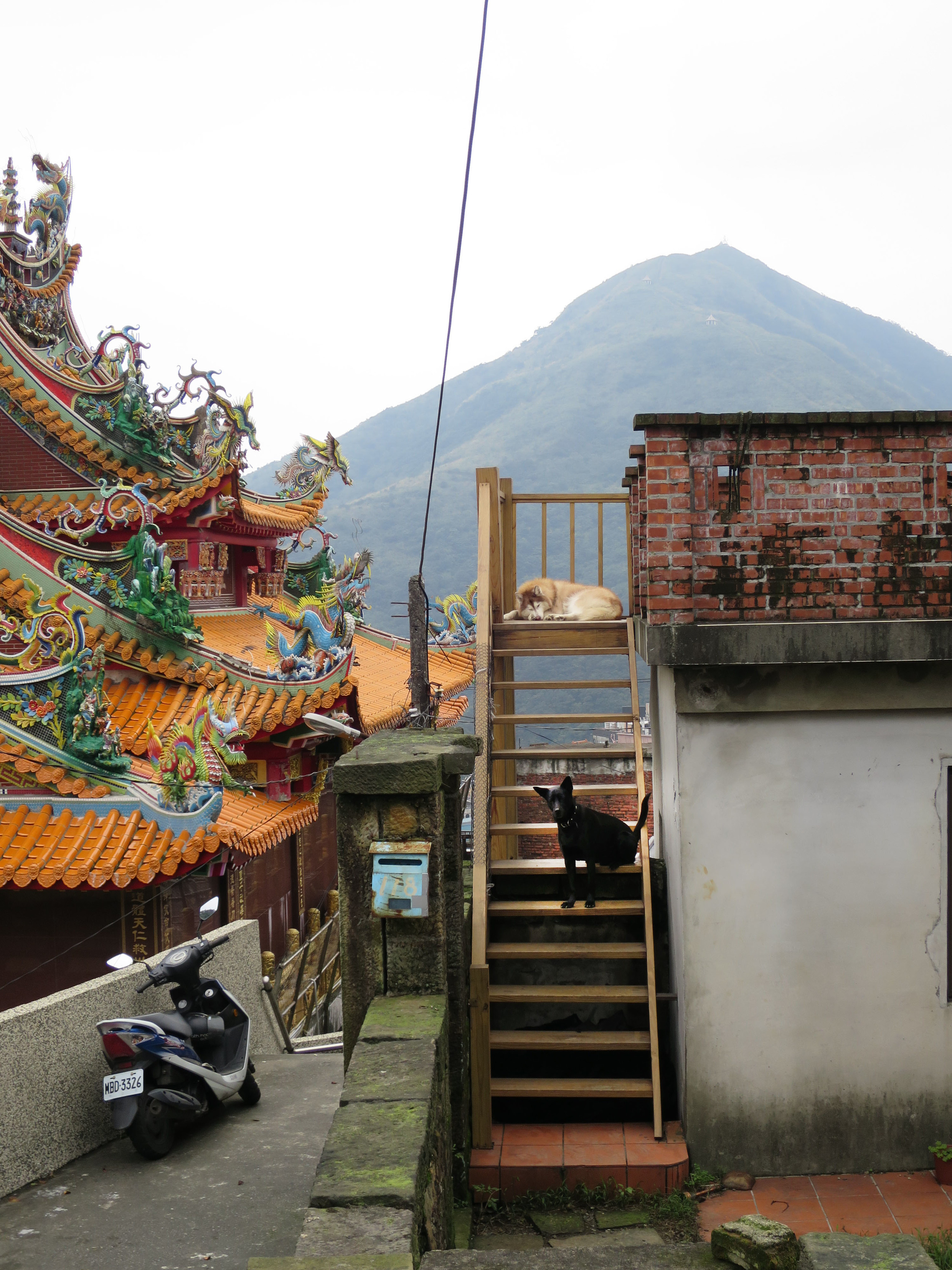 Temple Roof in Jiufen, Taiwain