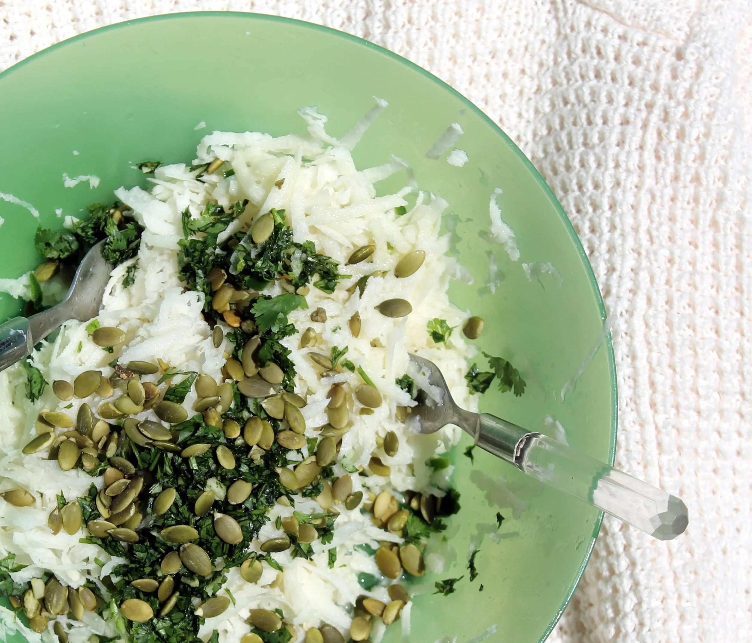 Jicama, Lime, and Pepita Slaw