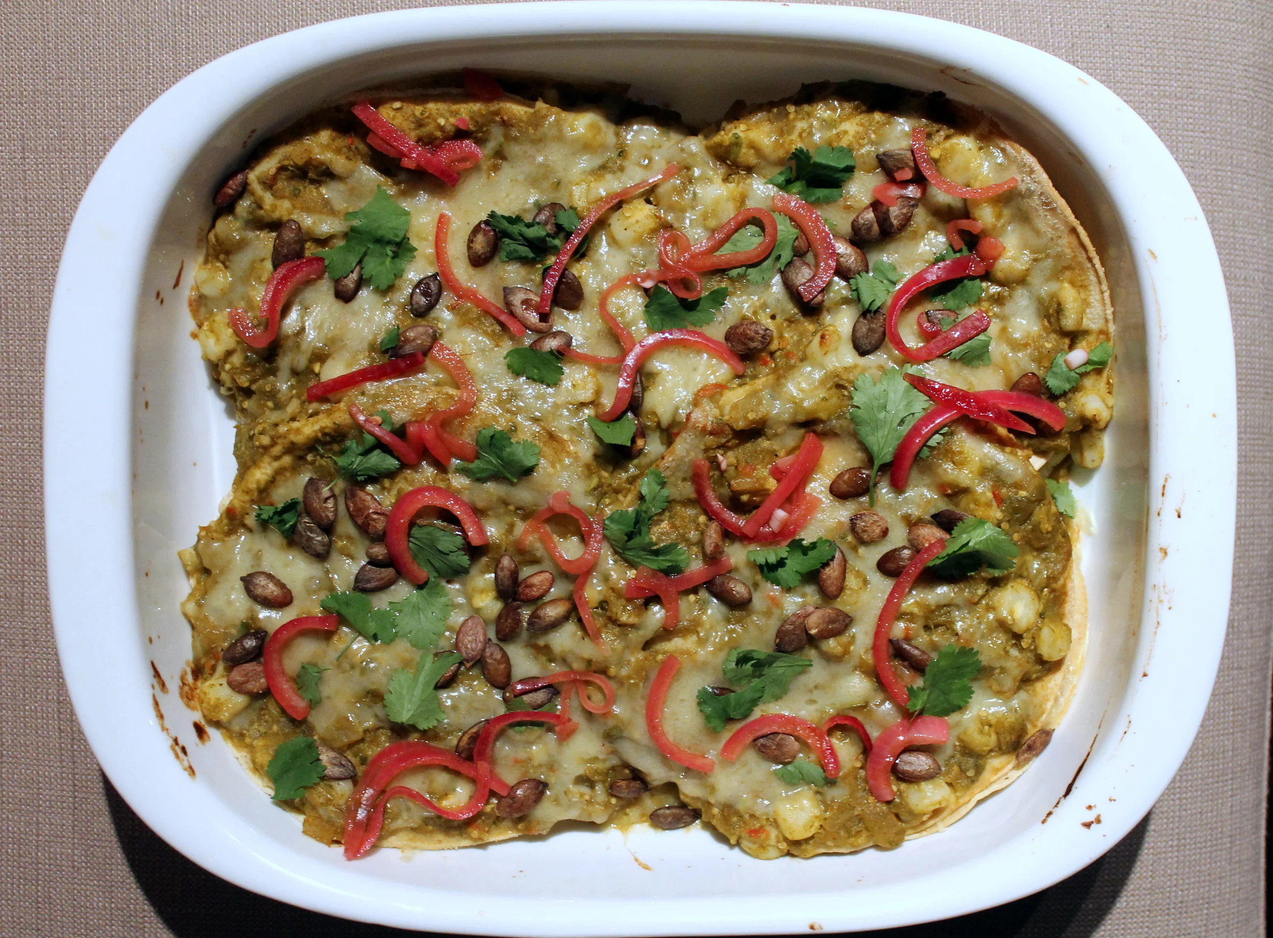 Tomatillo Tortilla Casserole