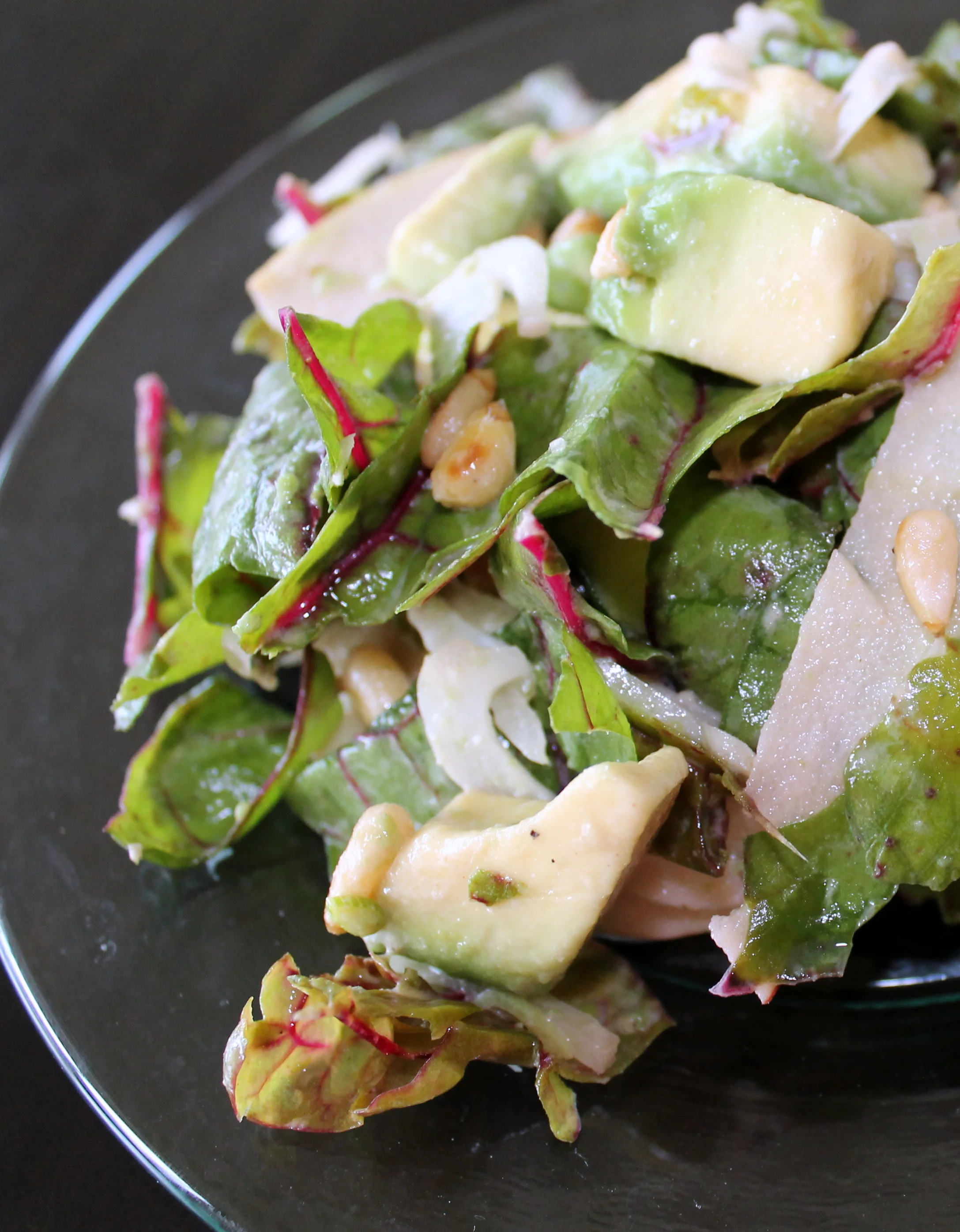 Massaged Chard Salad with Papaya