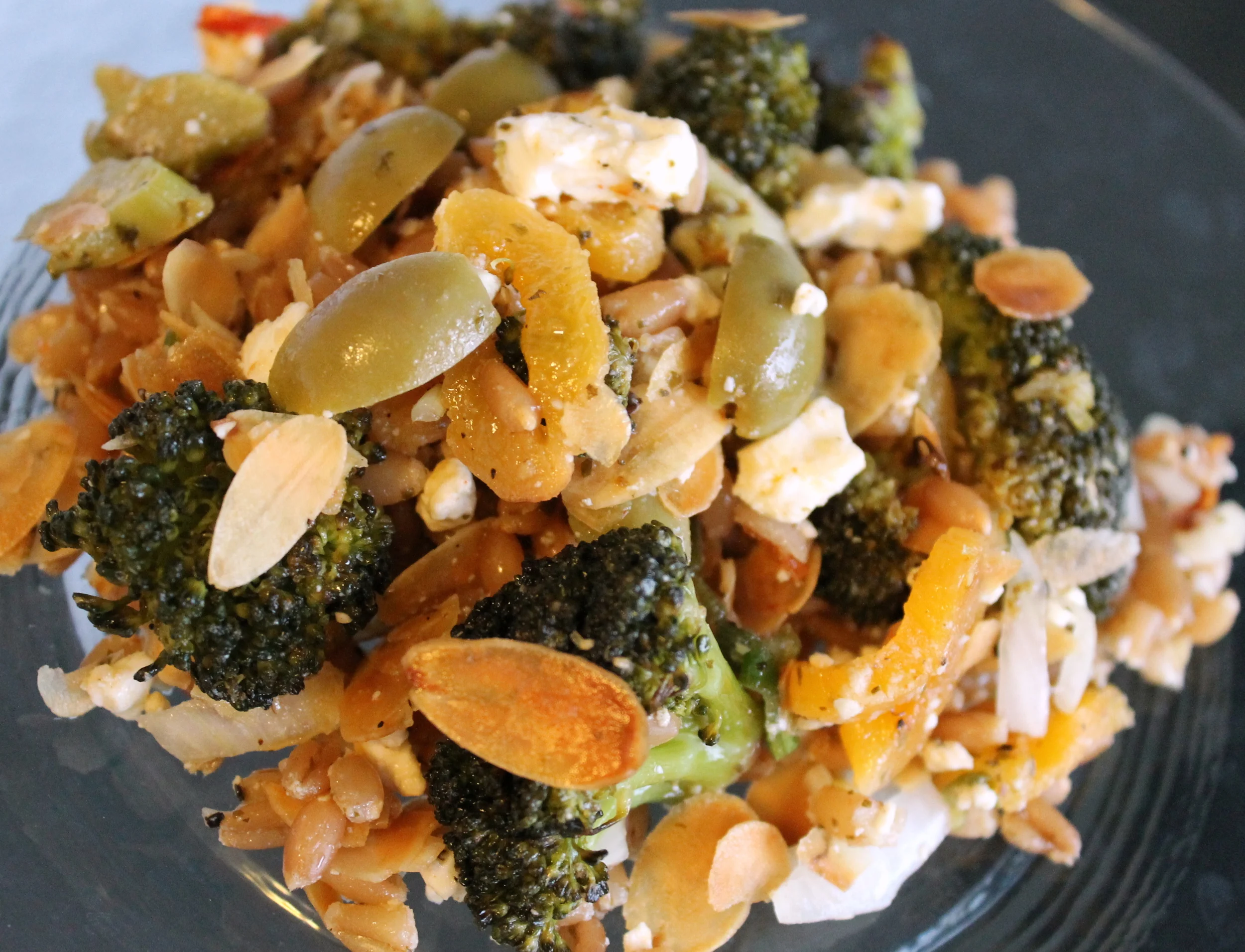 Roasted Broccoli and Spelt Salad with Smoky Cilantro Chutney
