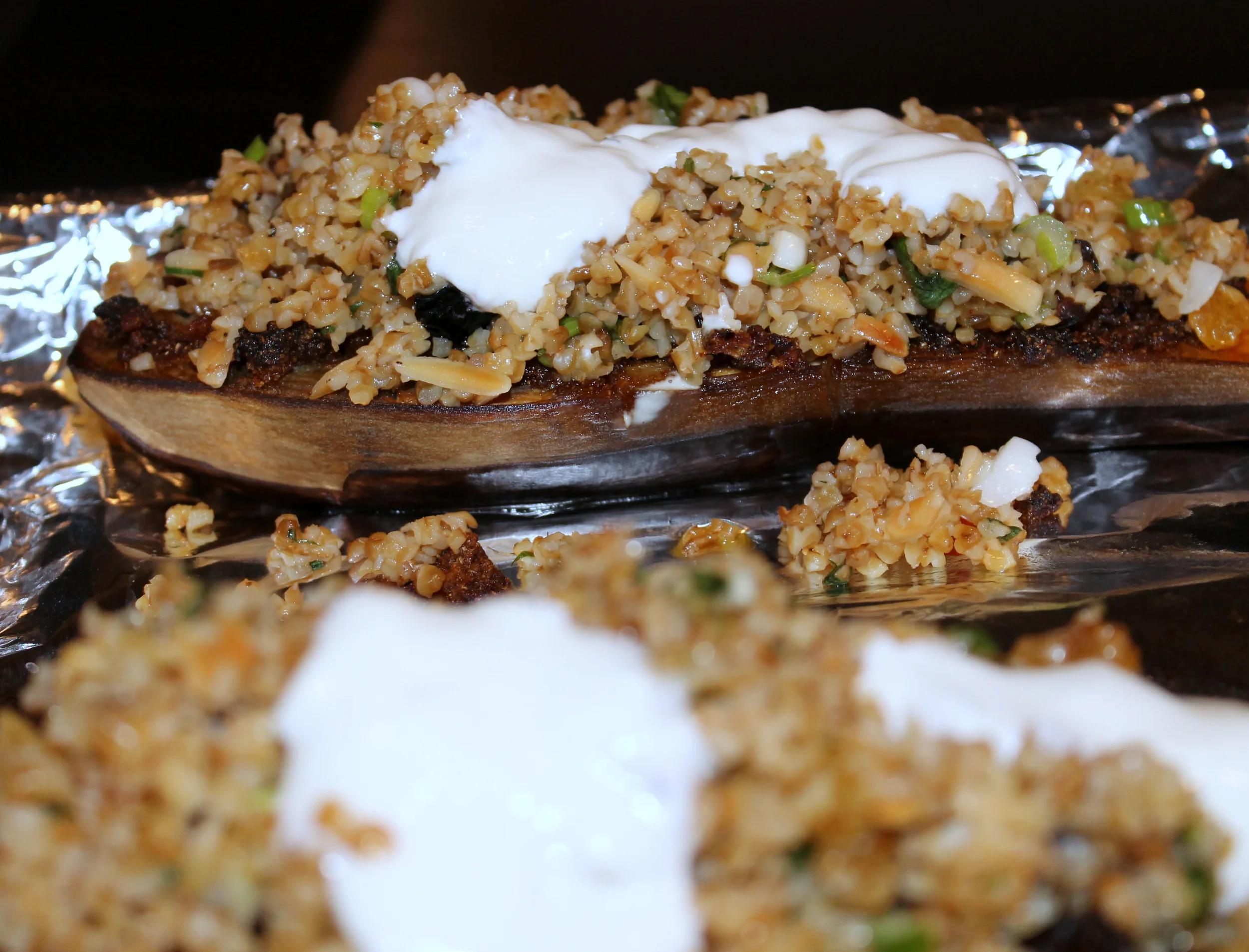 Converted (!) - Chermoula Eggplant with Bulgur & Yogurt