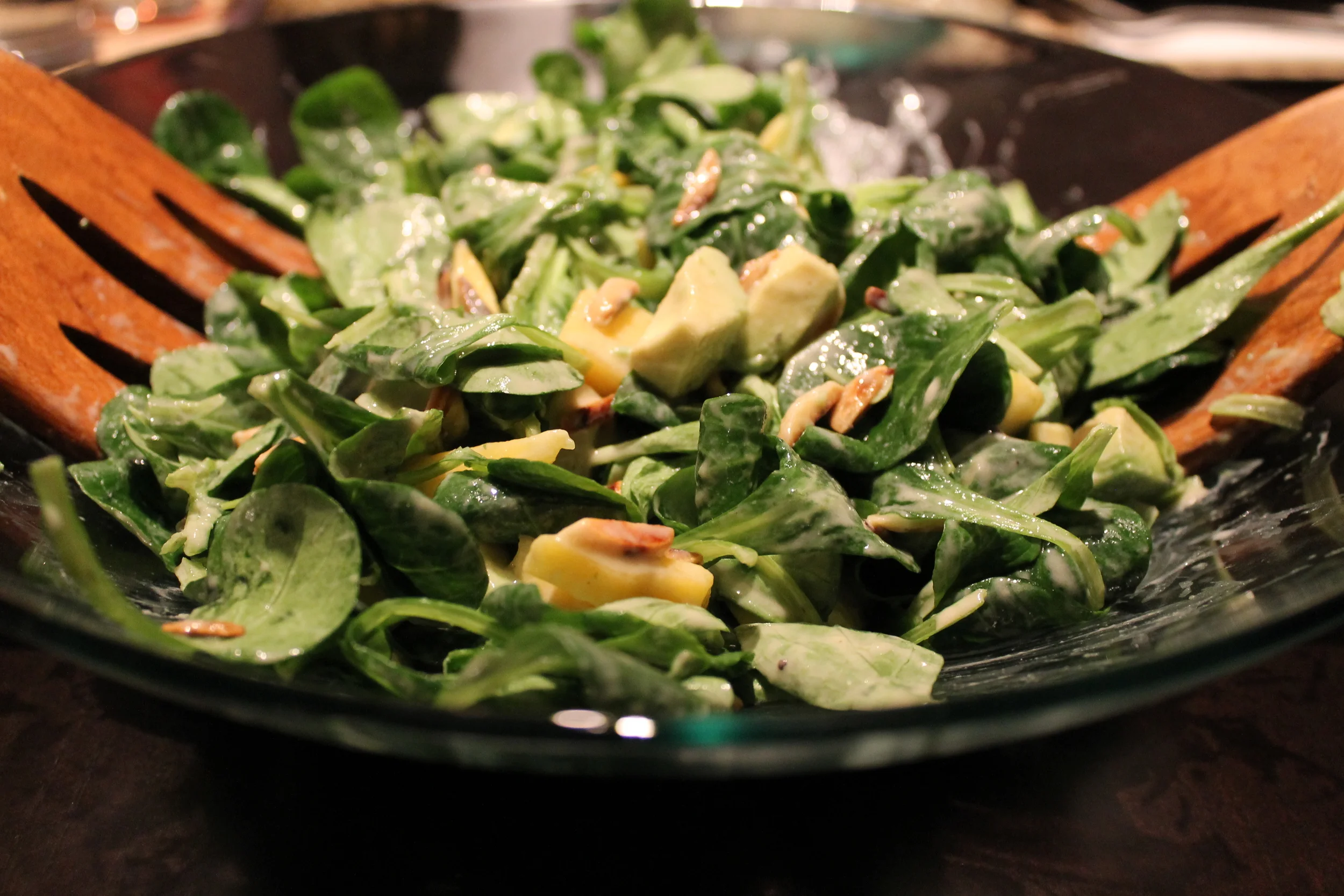 Avocado and Mango Salad with Tahini Vinaigrette