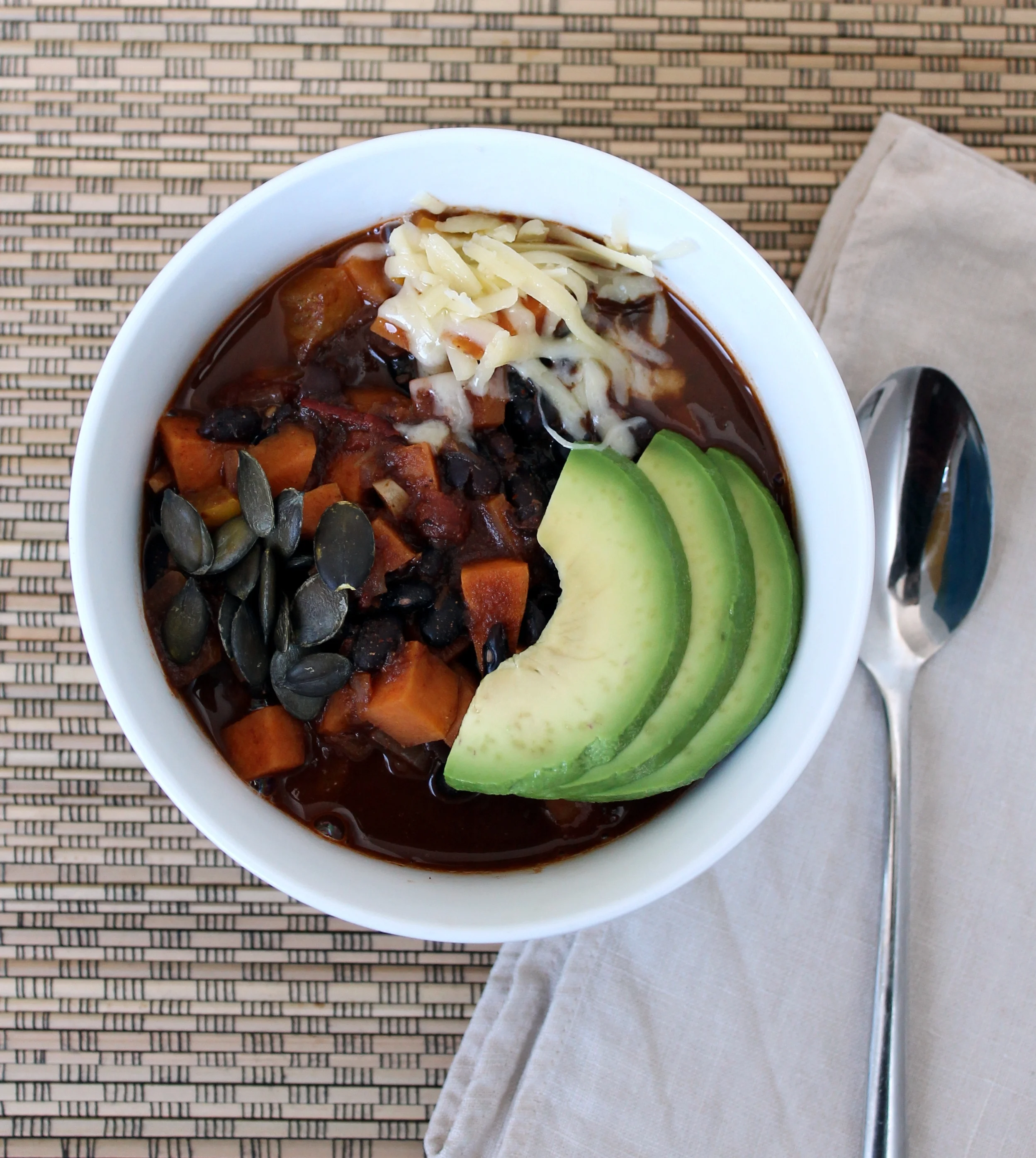 Black Bean Mole Chili with Sweet Potato