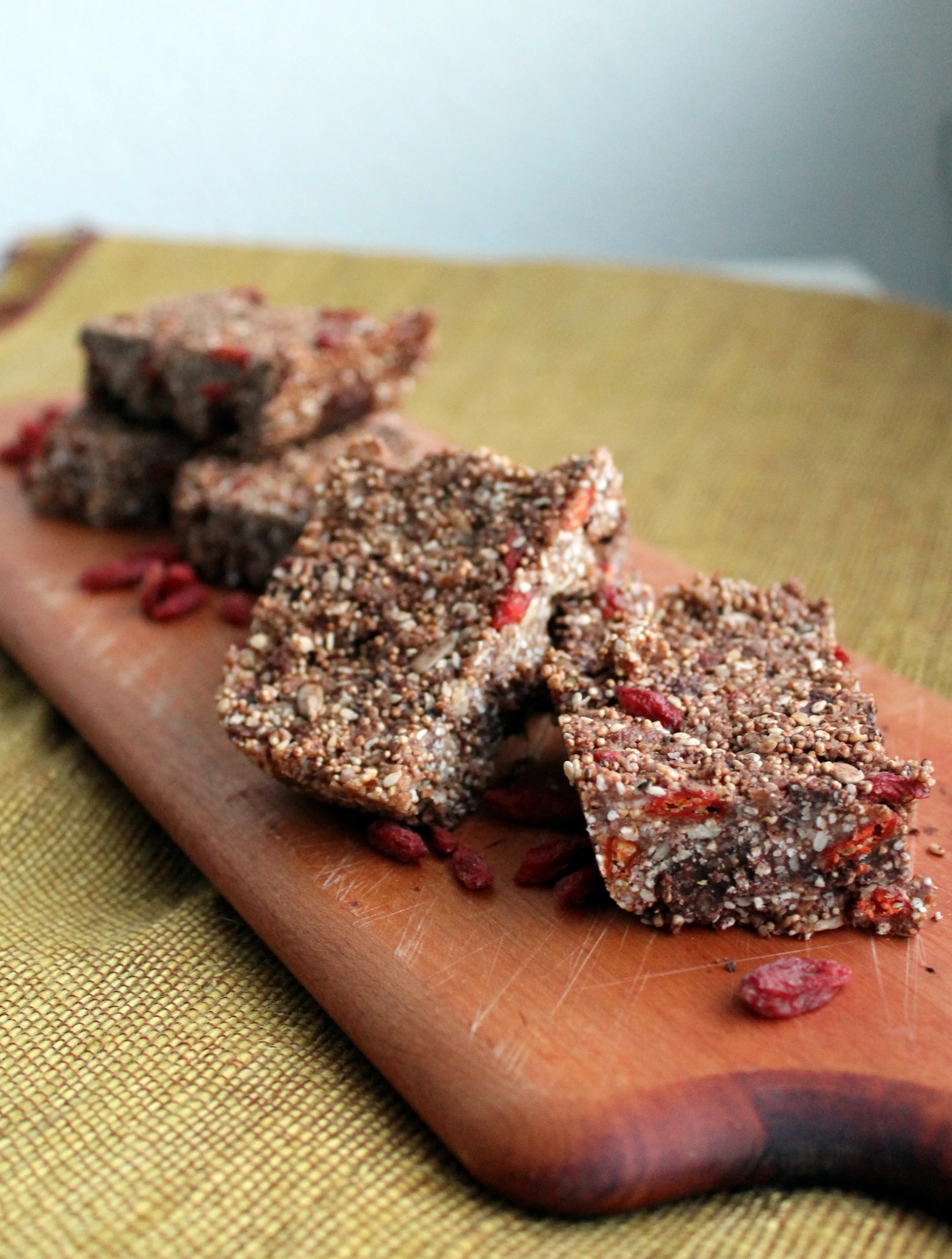 Chocolate Goji Amaranth Bars + Self-Care