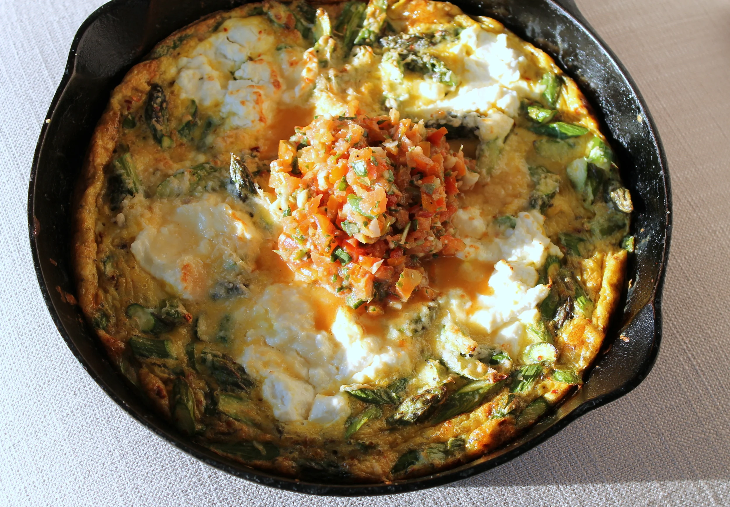 Ricotta Asparagus Baked Omelet + Practical Tips for Slowing