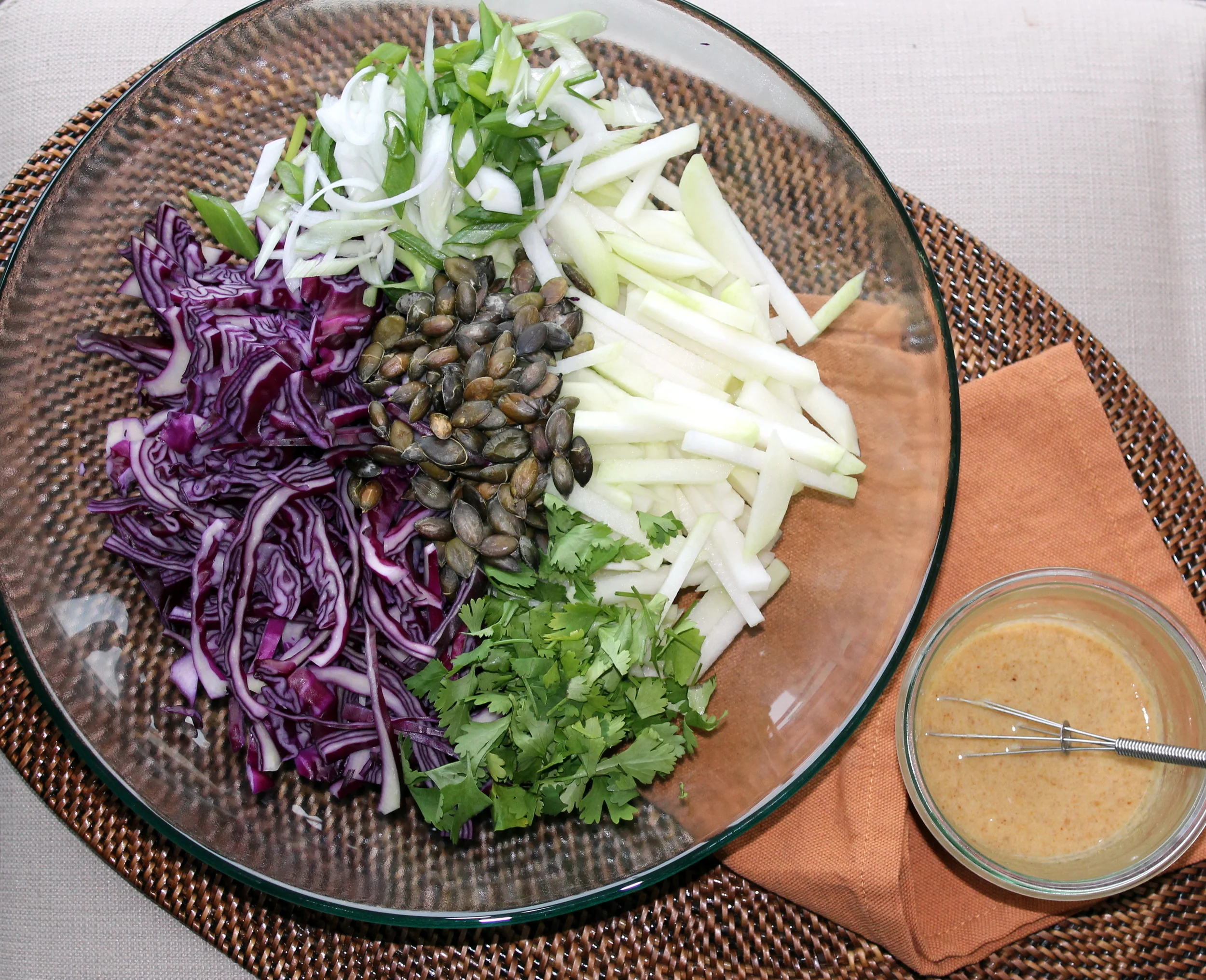 Creamy Kohlrabi and Red Cabbage Slaw