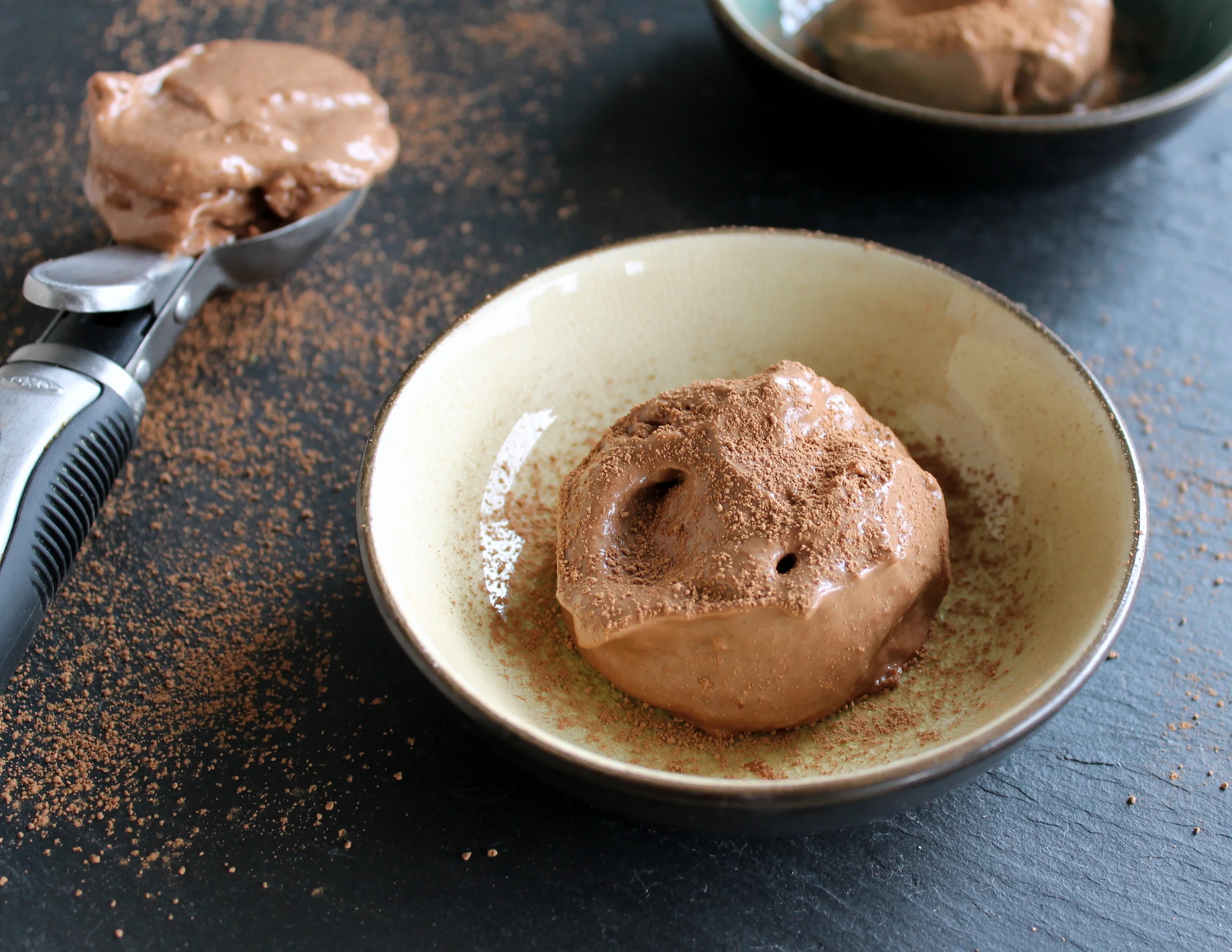 Five Minute Chocolate Peanut Butter Ice Cream - No Dairy or Churning Required!