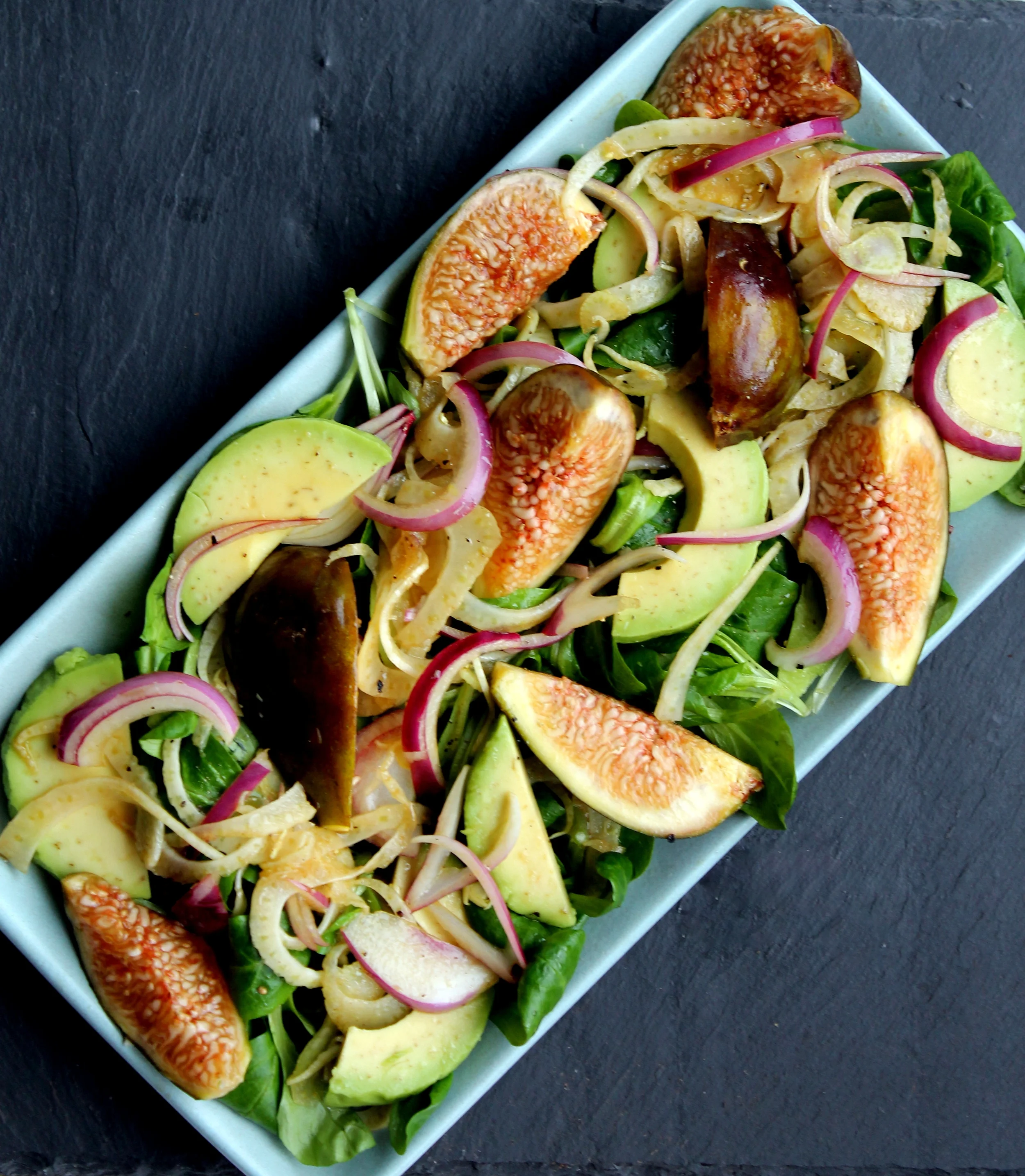 Fig + Avocado Salad with Dijon Balsamic Vinaigrette