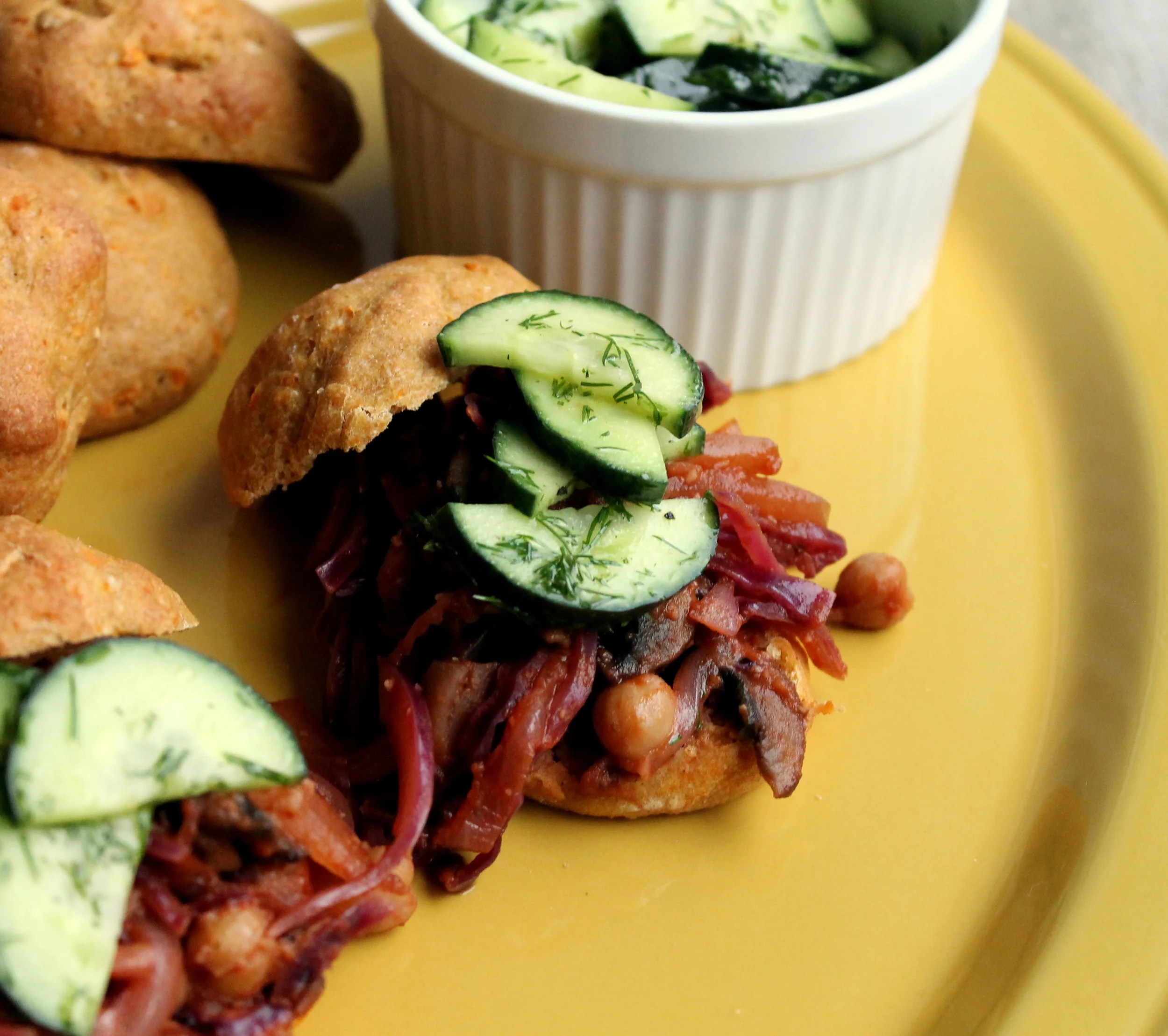 Chickpea Veggie Barbecue Sandwich