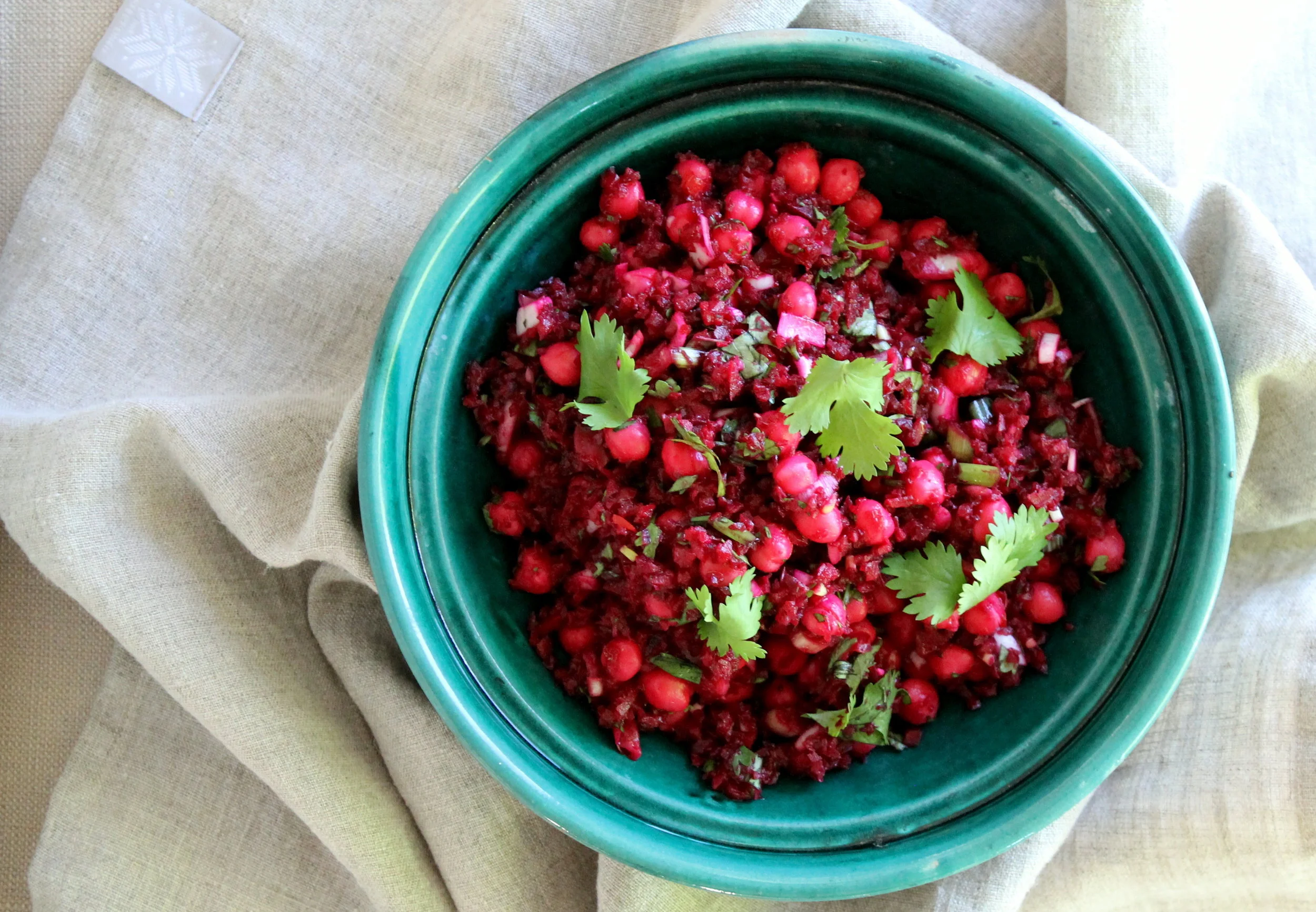 Beet Rice and Chickpea Lunchbox Salad