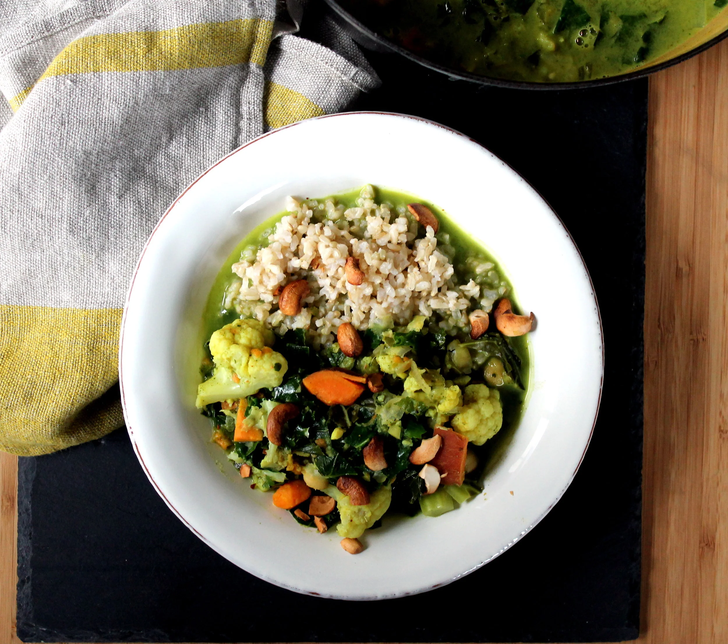 Immunity Boosting Curry with Cilantro Blender Sauce