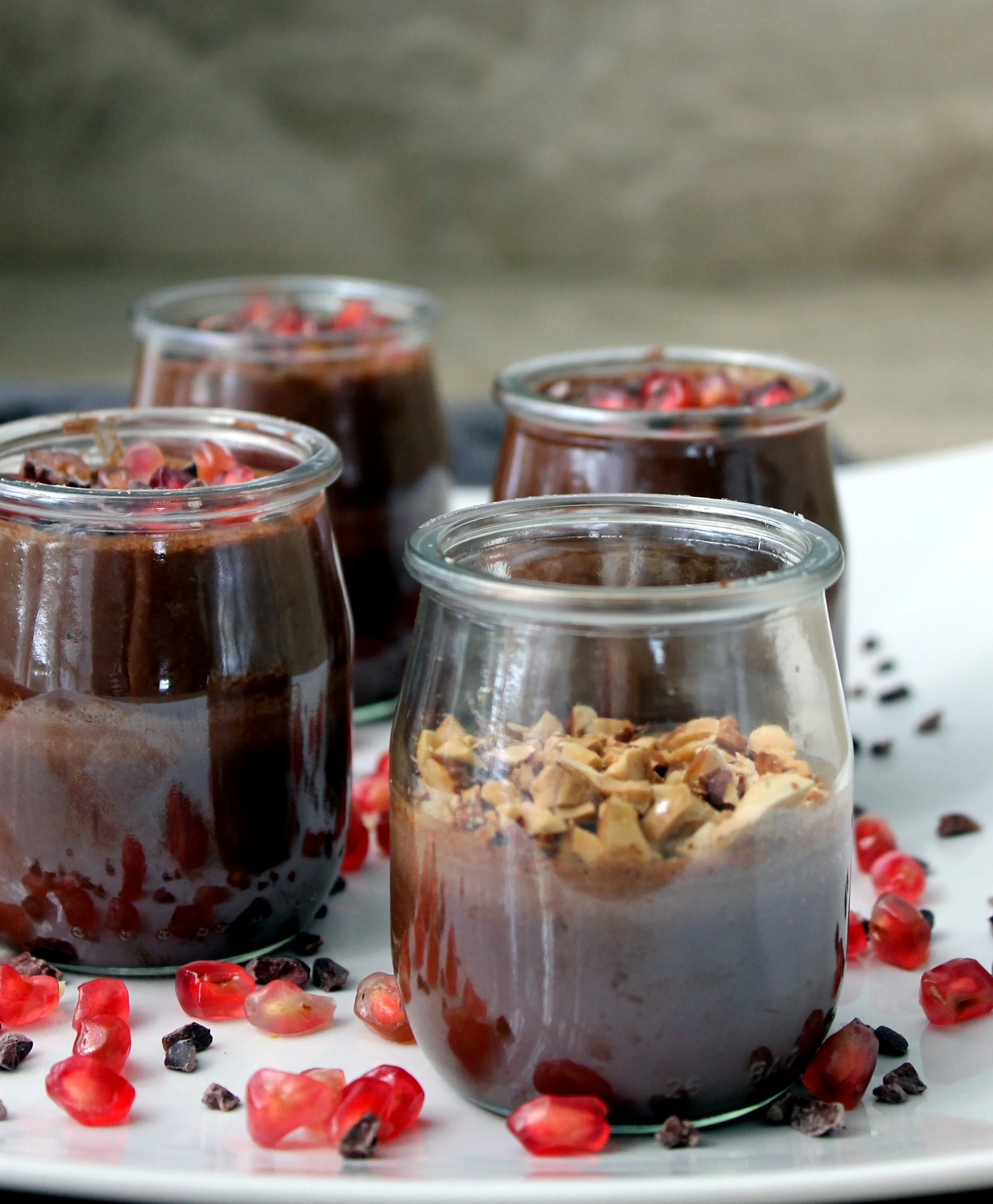 Almond Dark Chocolate Pots