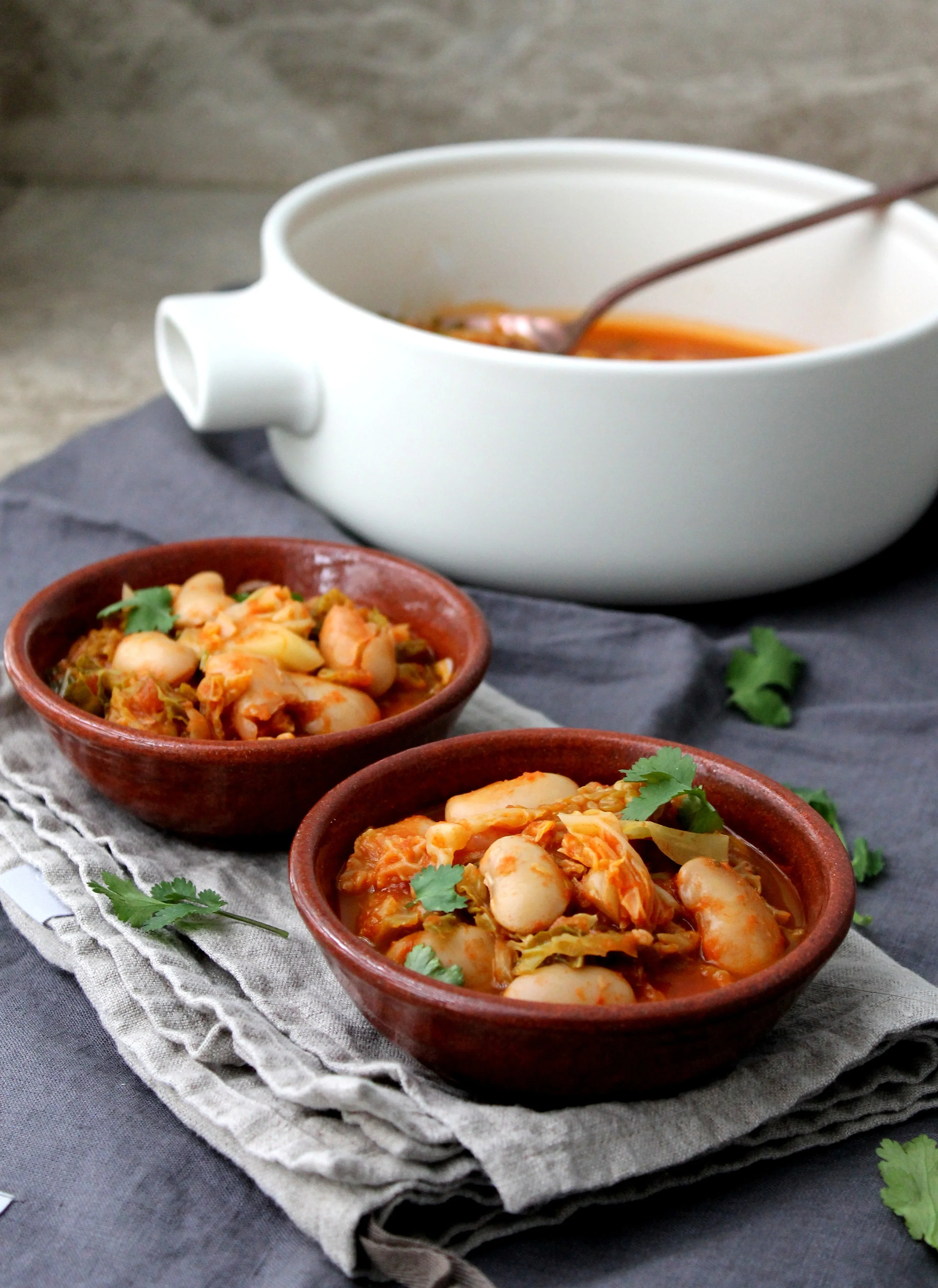 Spanish Cabbage and Butter Bean Stew