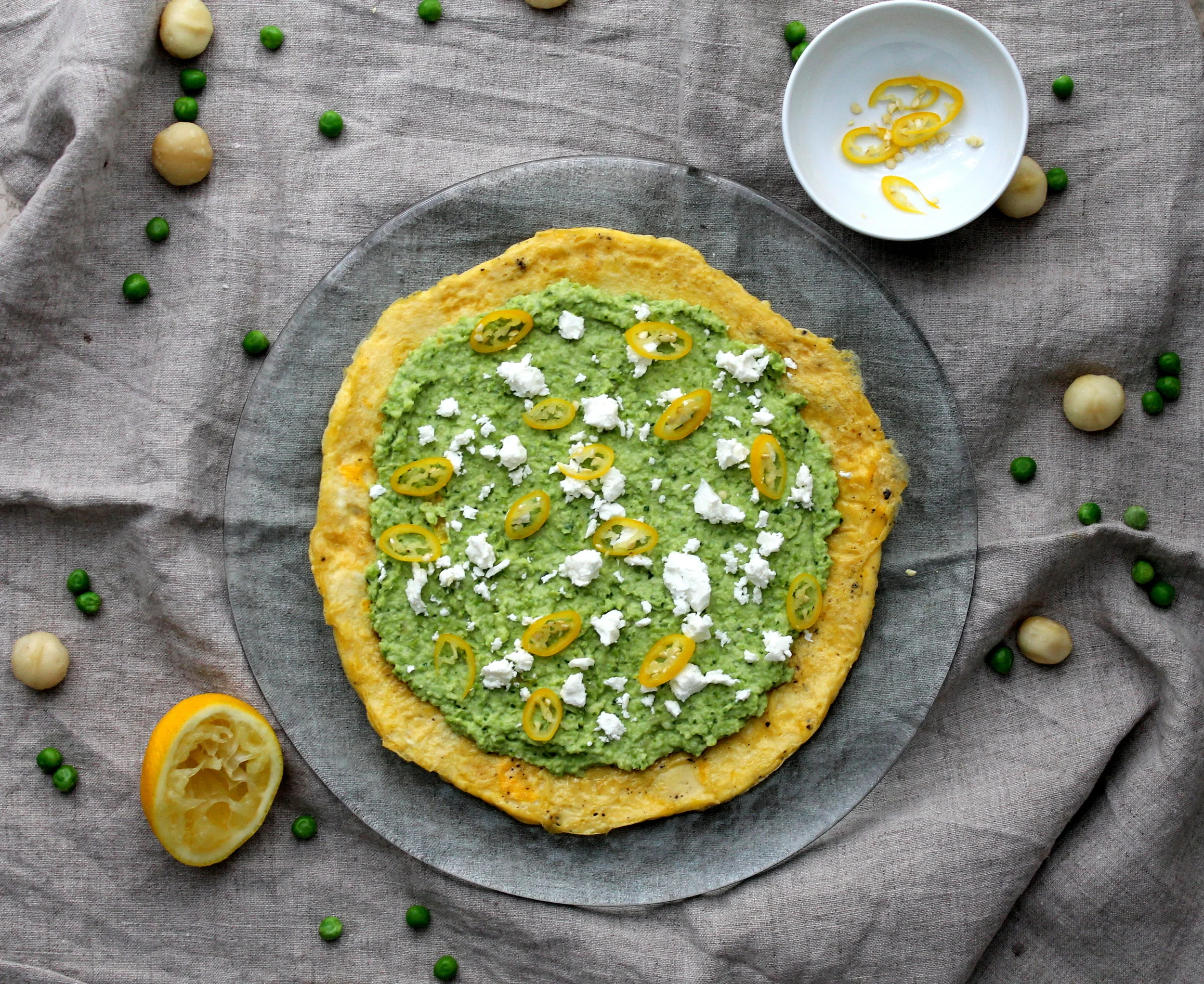 Pea Pesto Omelet Wrap