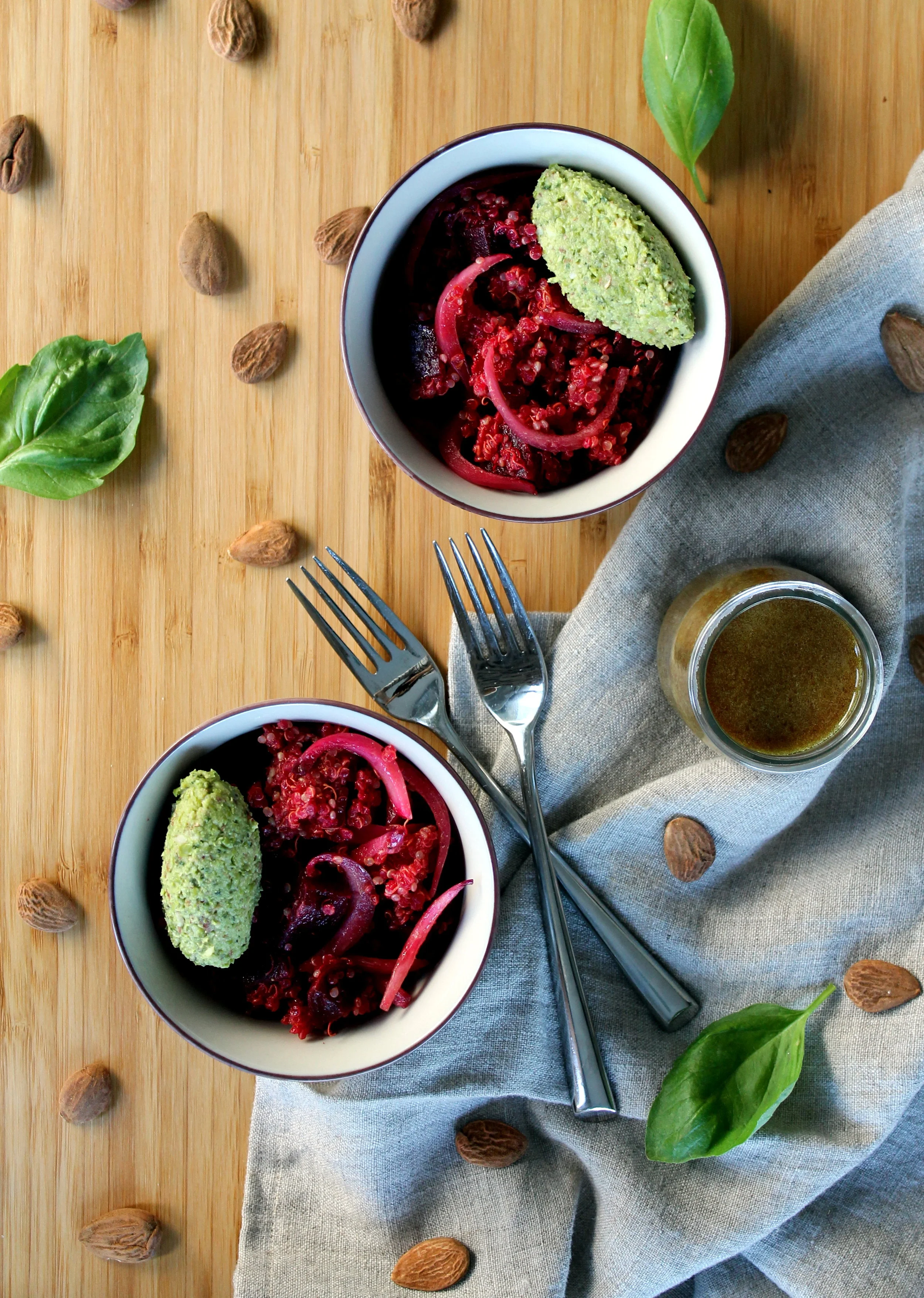 Beet & Quinoa Bowls with Pea Pesto