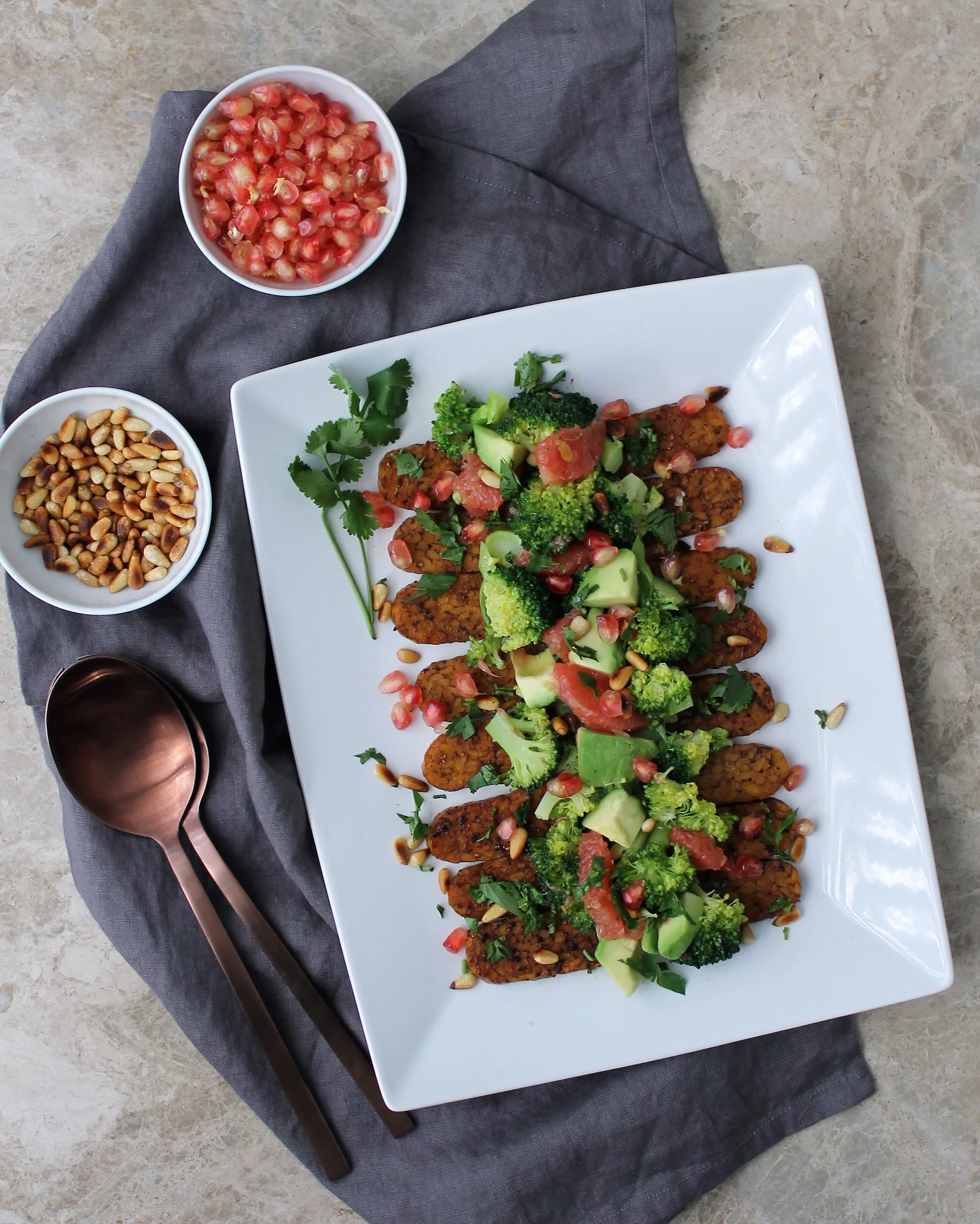 Maple-Glazed Tempeh Platter & Managing Holiday Stress