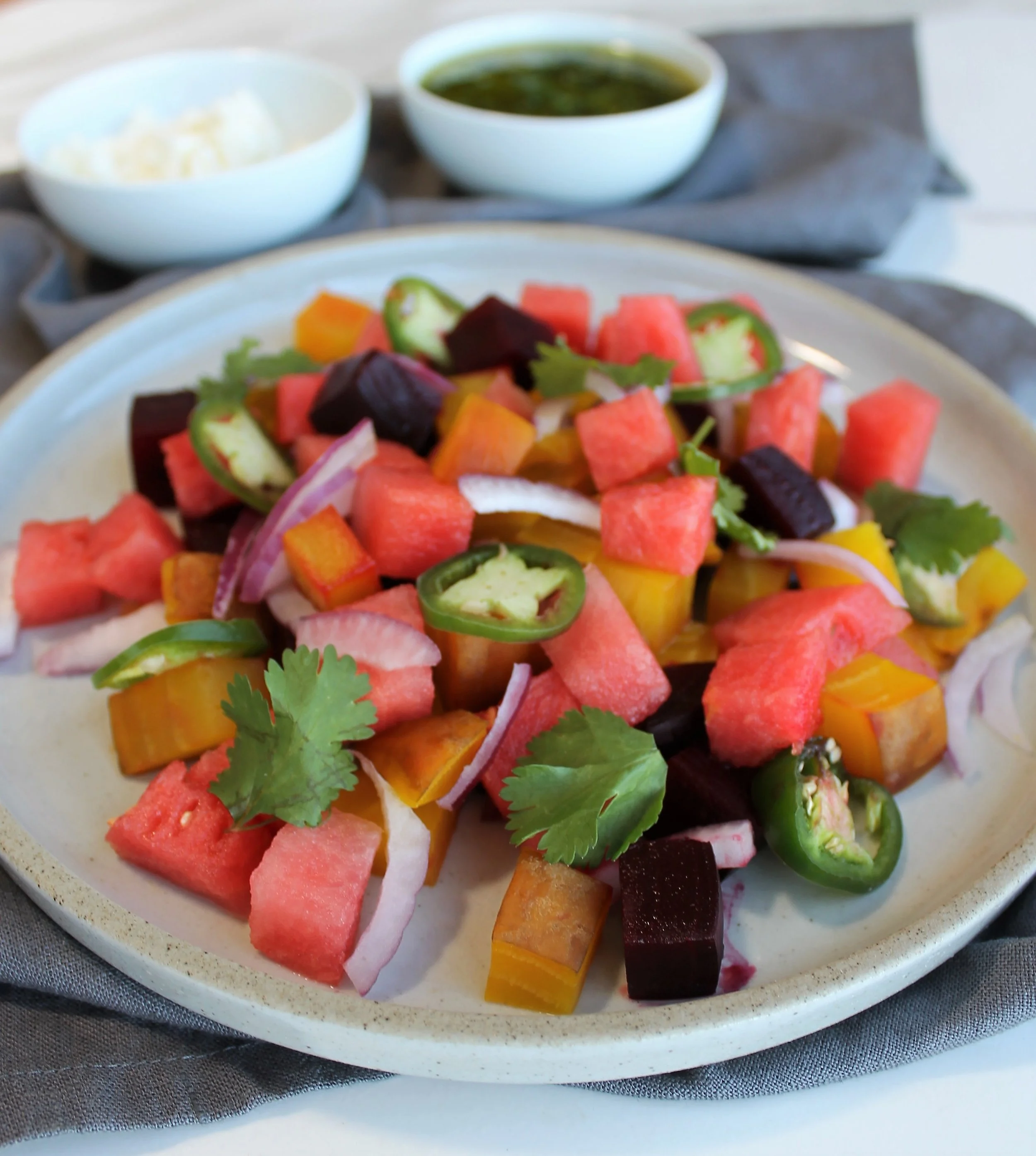 Watermelon Lime Beet Salad with Chili & Feta — Whole Nourishment