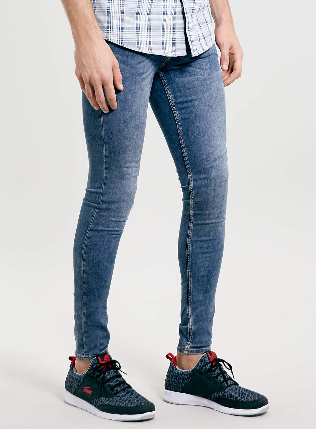 blue casual shoes with jeans