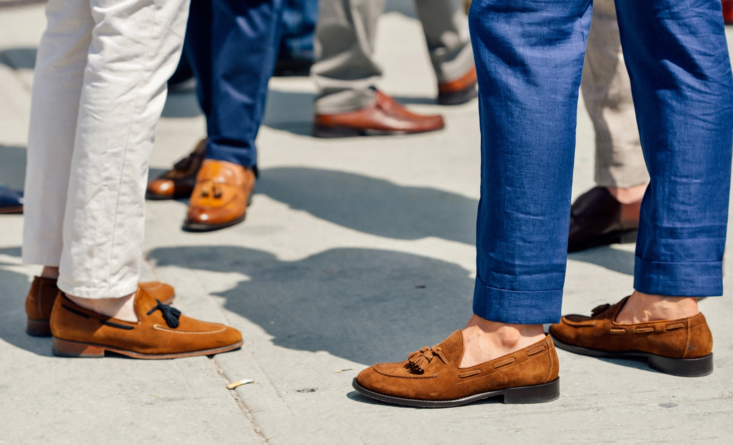 Suede material is meant for more casual settings